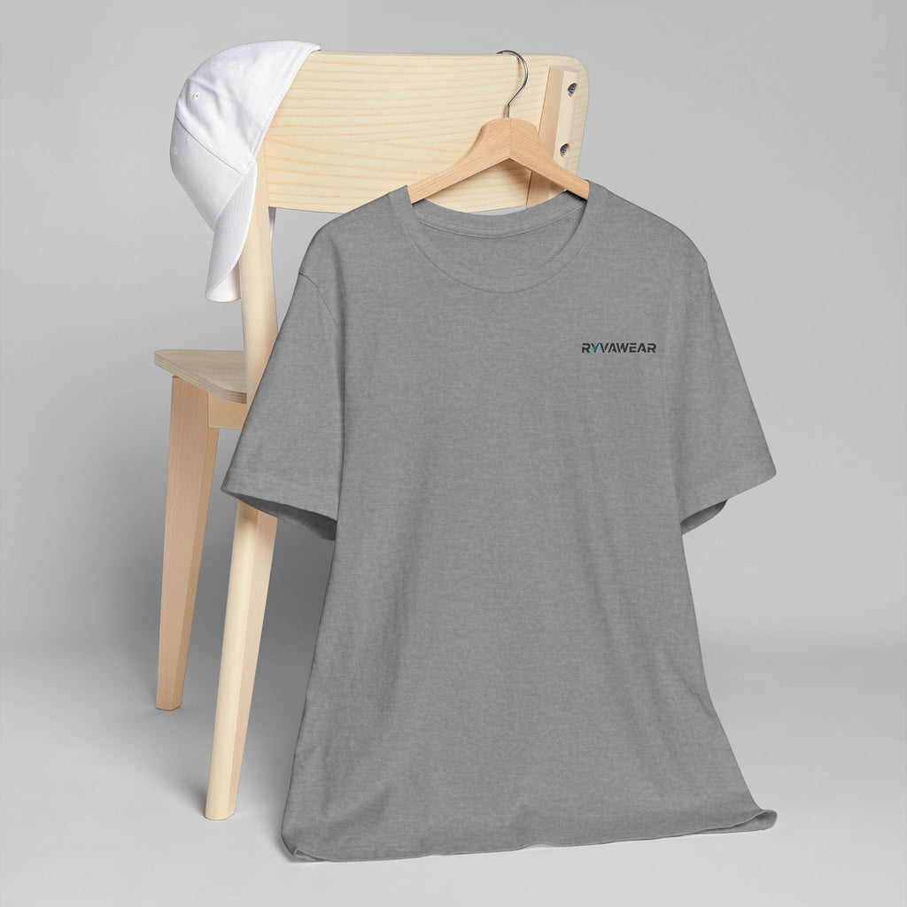 Minimal 'RYVANAWEAR' Logo T-Shirt — White Casual Crewneck