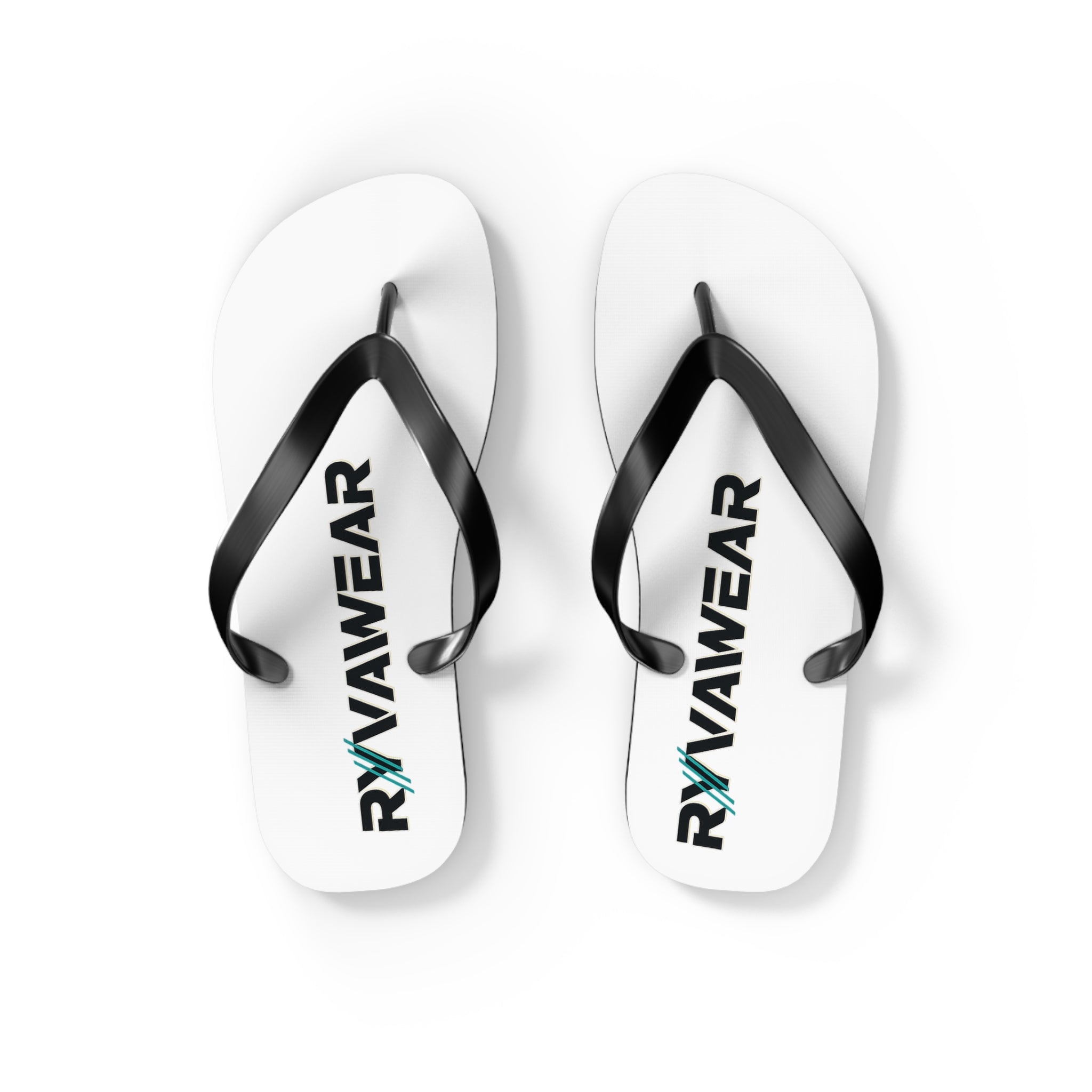 RYVIAWEAR Logo Flip Flops — Casual Beach Sandals with Branded Print