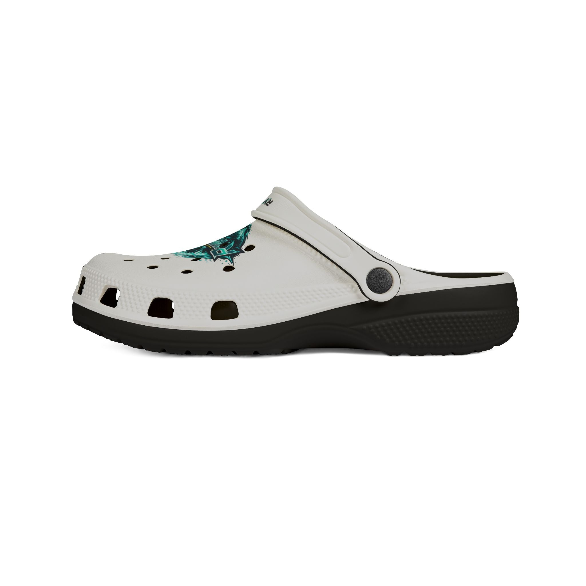 Tropical Reef EVA Foam Clogs — Teal Ocean Graphic Slip-On Shoes