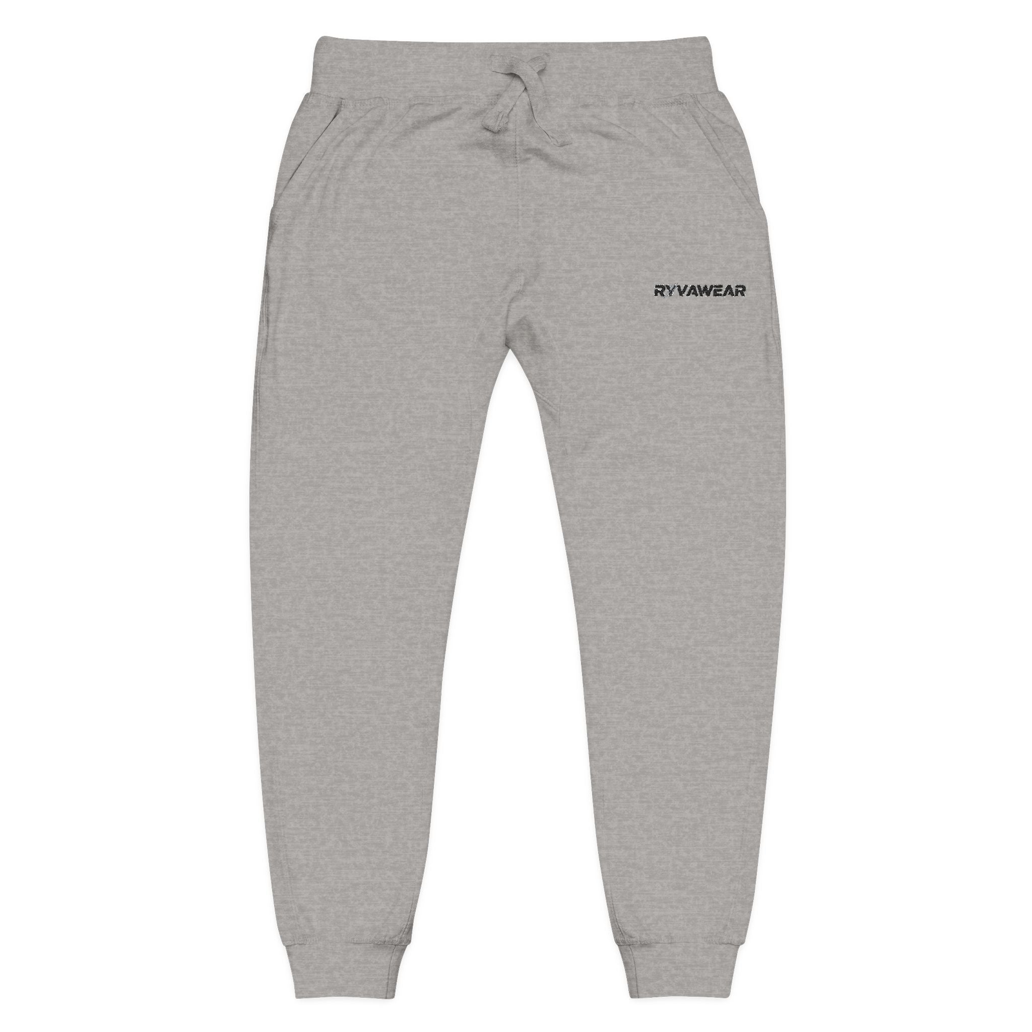 Embroidered Fleece Sweatpants — Cozy Coral Joggers with Minimal Logo