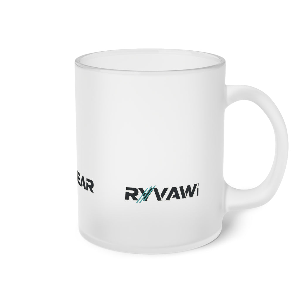 Frosted Glass Mug — RYVAWEAR Logo Coffee Cup