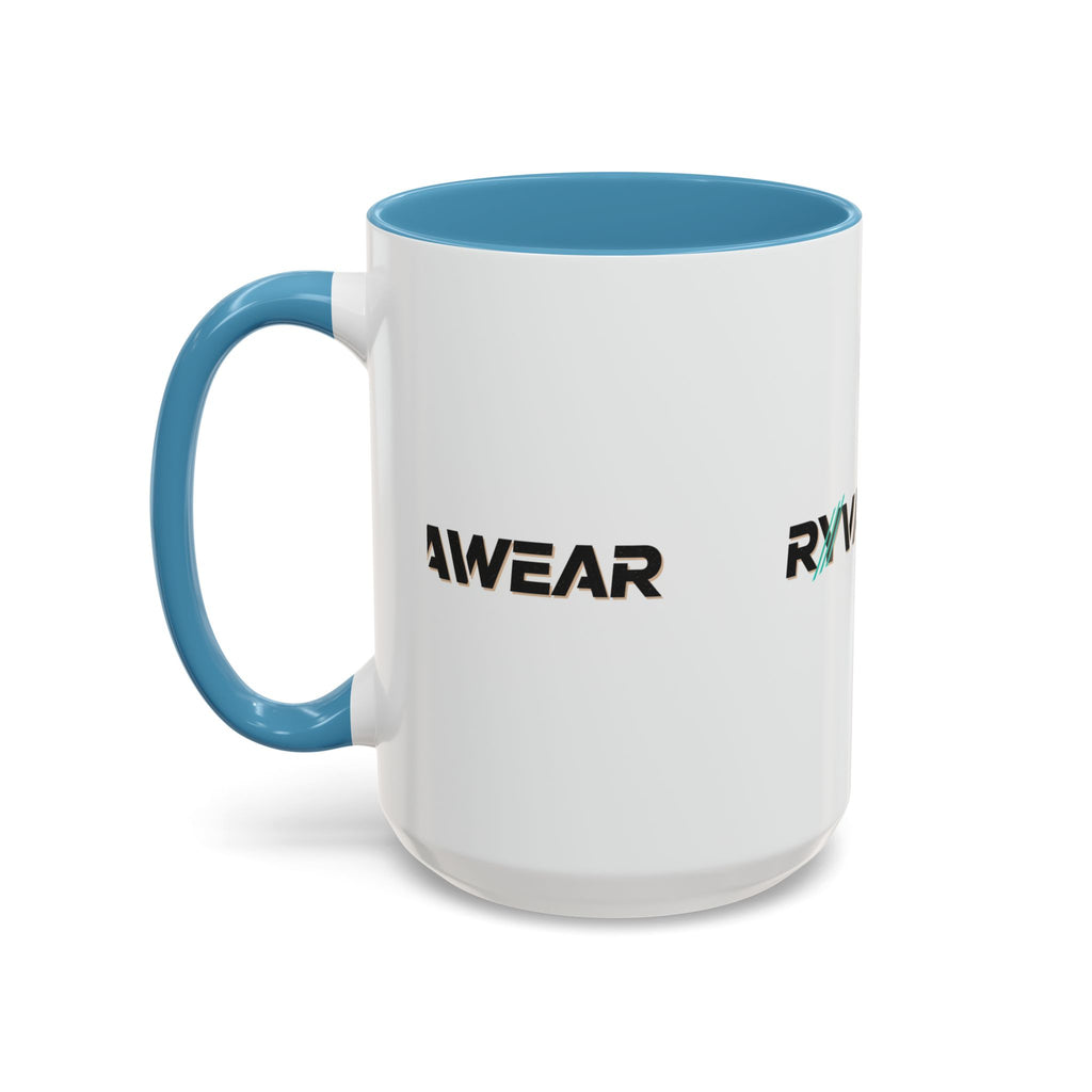RyvaWear Logo Accent Coffee Mug — Black-Trim Ceramic Coffee Cup (11/15oz)