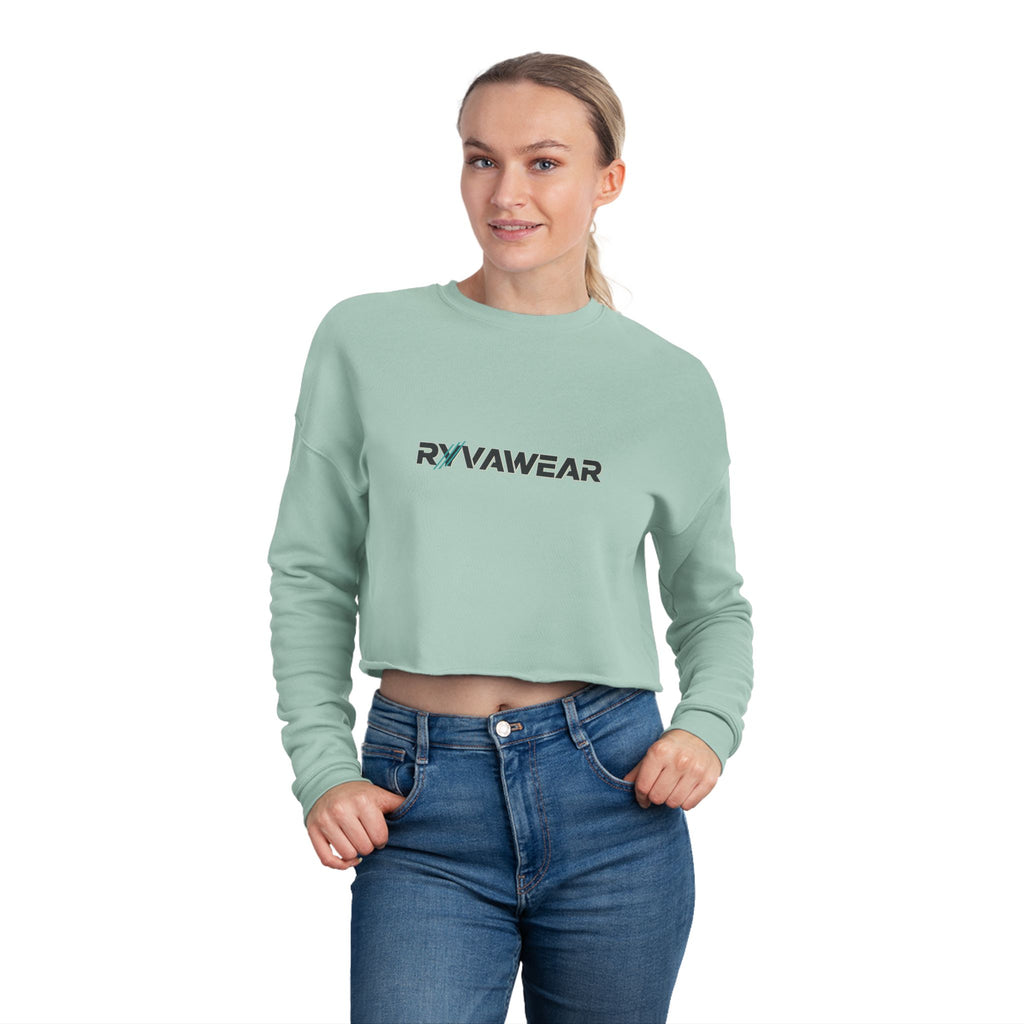 RYVAWEAR Cropped Sweatshirt — Women's Box Logo Casual Crop Top