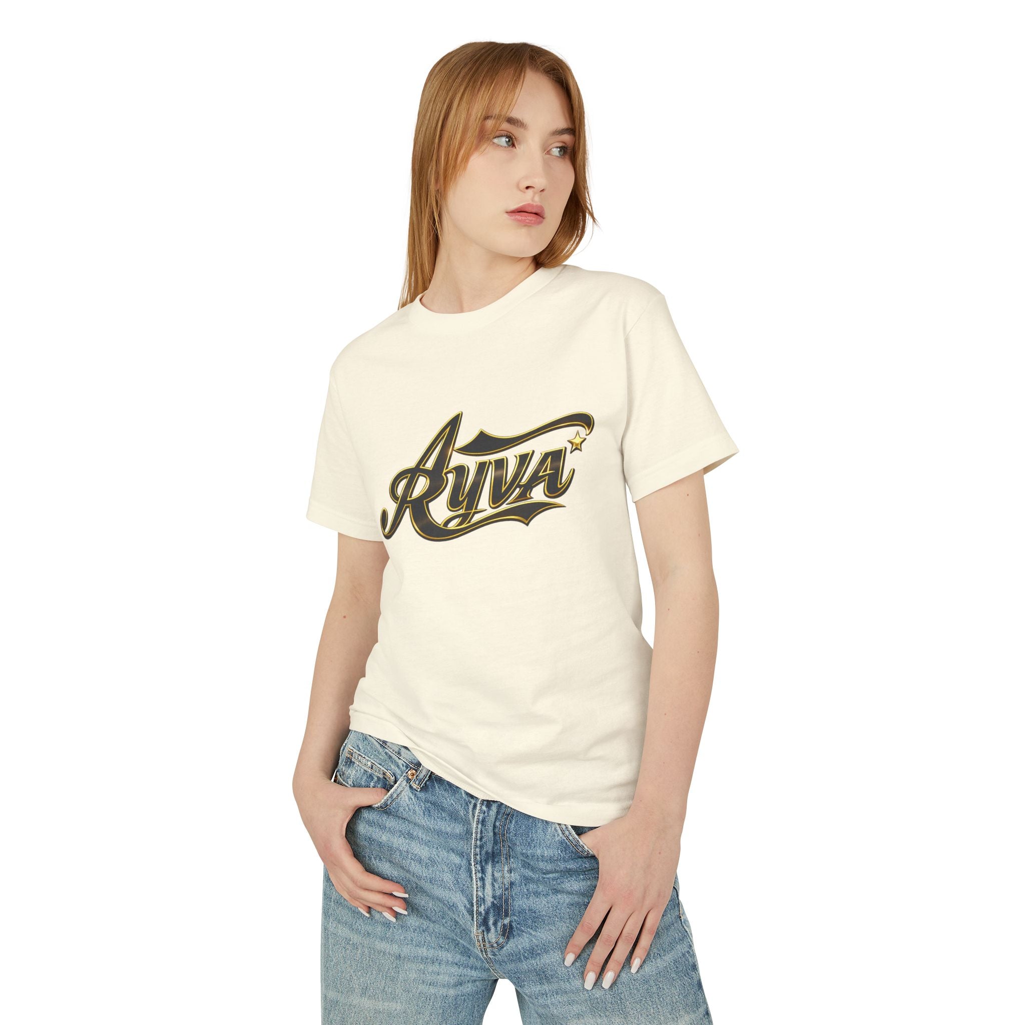 Rivva Script Logo Tee — Vintage-Inspired Logo Cotton T-Shirt