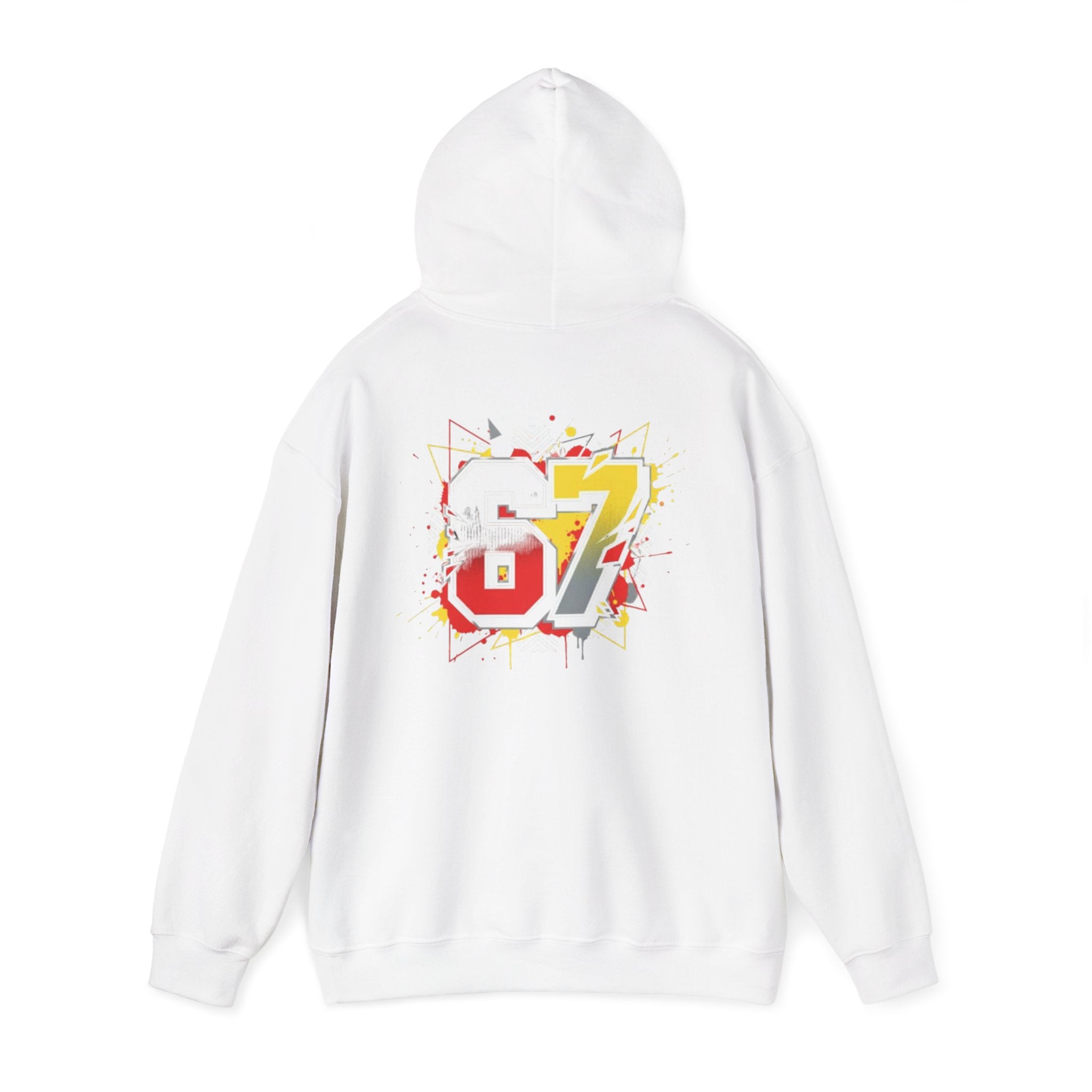 67 Sports Number Graphic Hoodie — Retro Streetwear Pullover