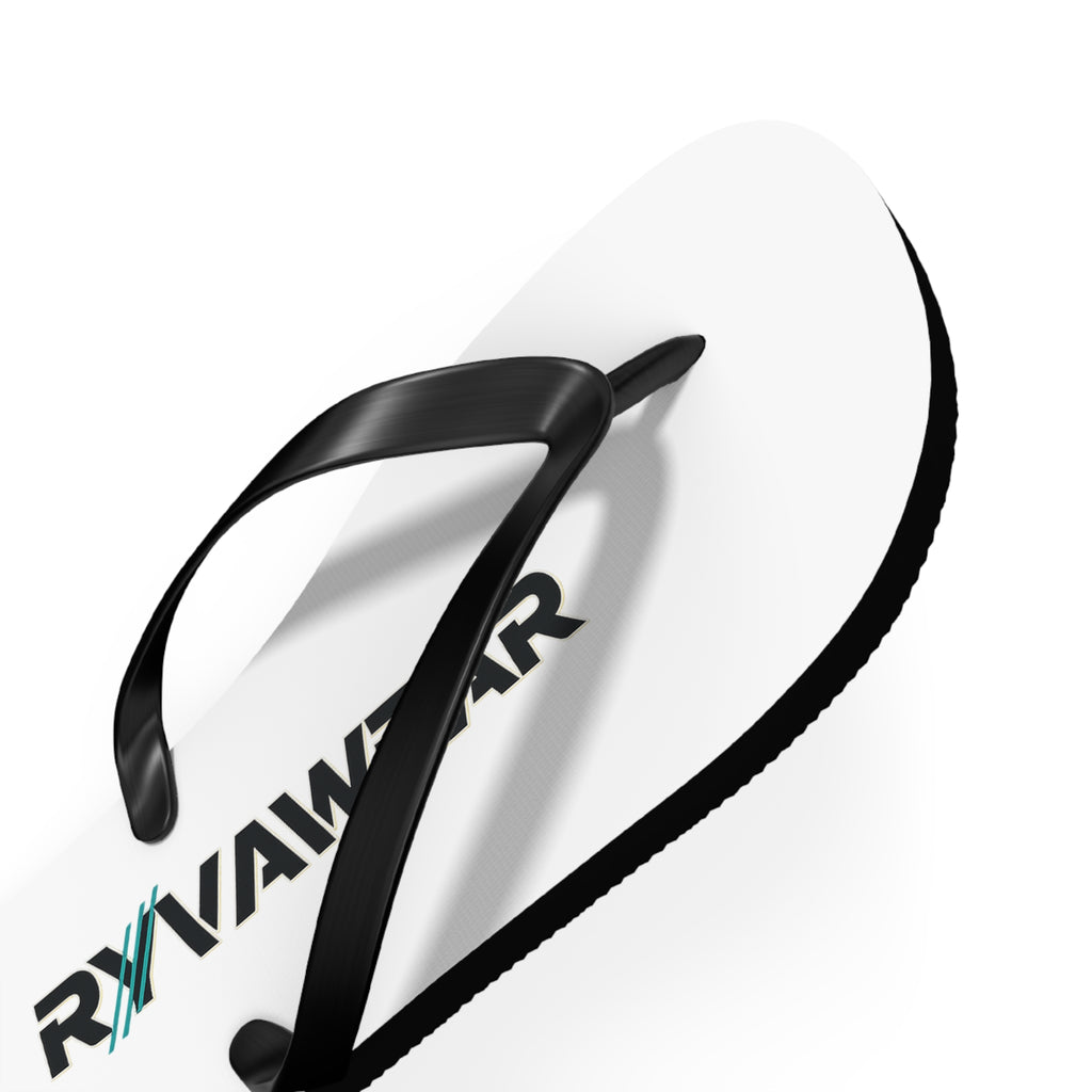 RYVIAWEAR Logo Flip Flops — Casual Beach Sandals with Branded Print