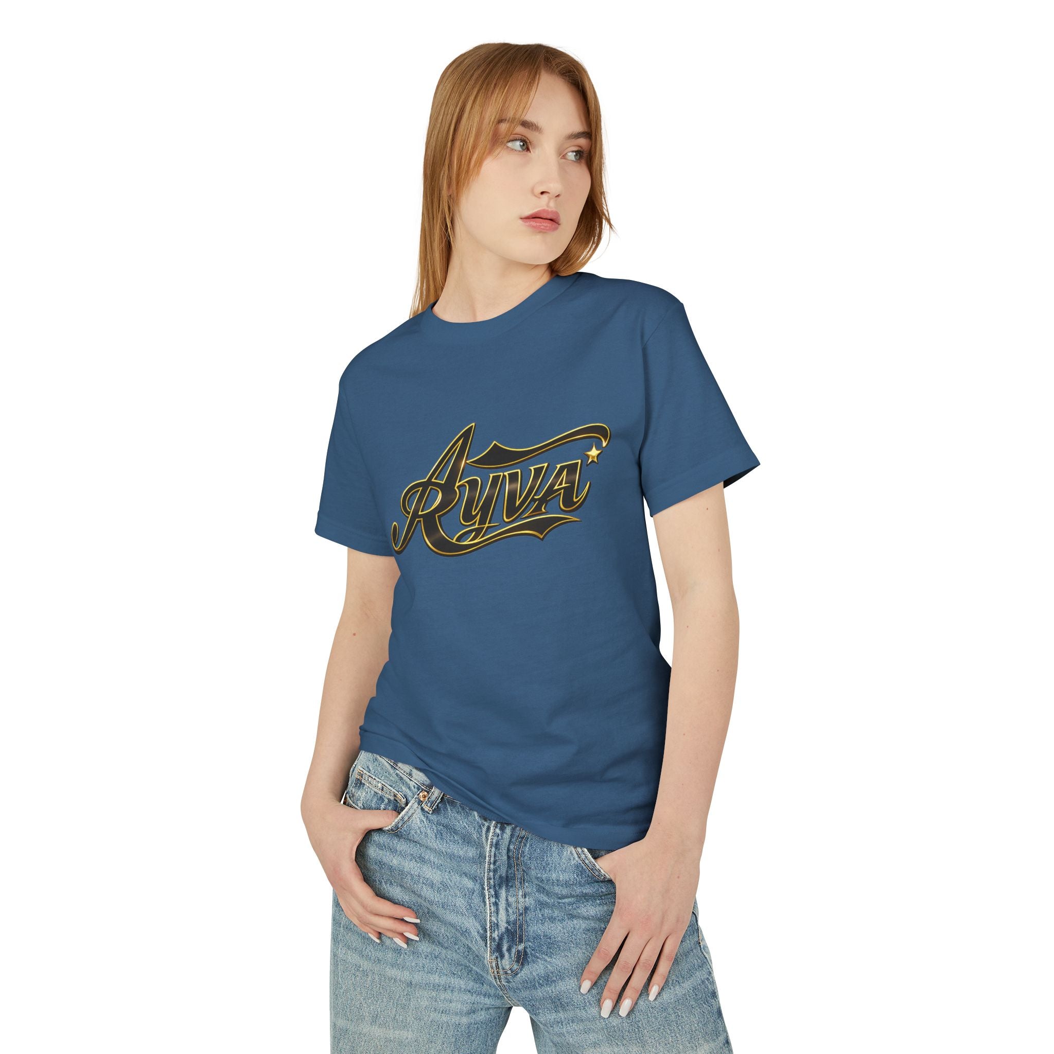 Rivva Script Logo Tee — Vintage-Inspired Logo Cotton T-Shirt
