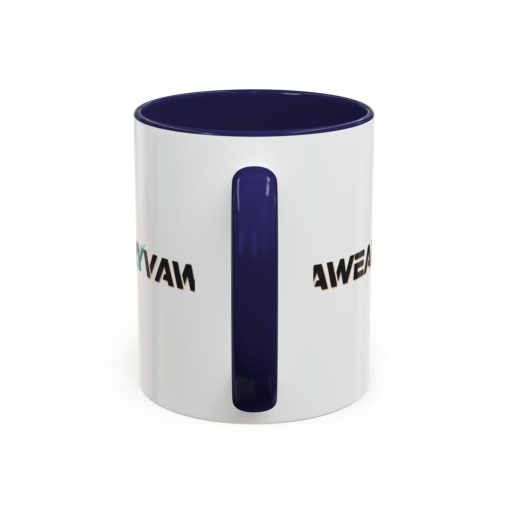 RyvaWear Logo Accent Coffee Mug — Black-Trim Ceramic Coffee Cup (11/15oz)