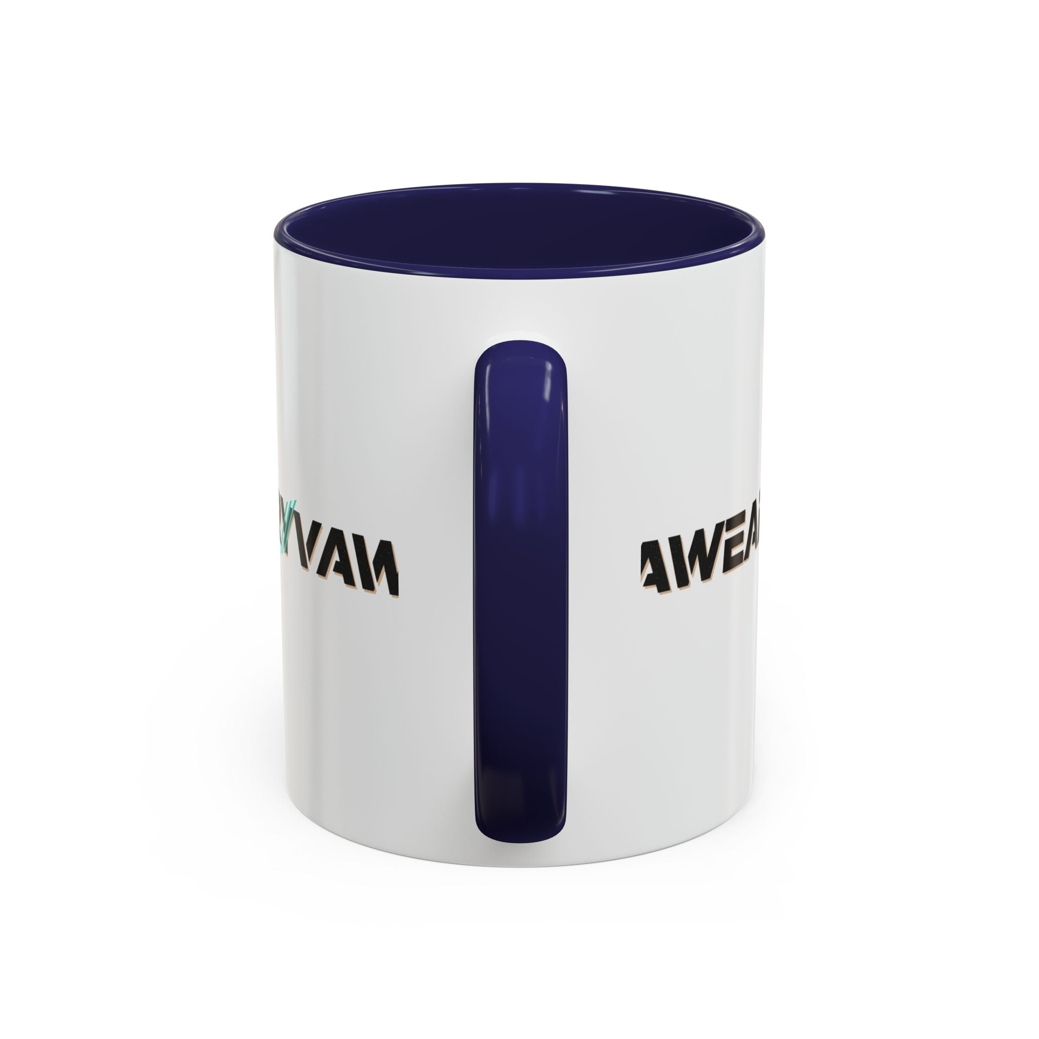 RyvaWear Logo Accent Coffee Mug — Black-Trim Ceramic Coffee Cup (11/15oz)