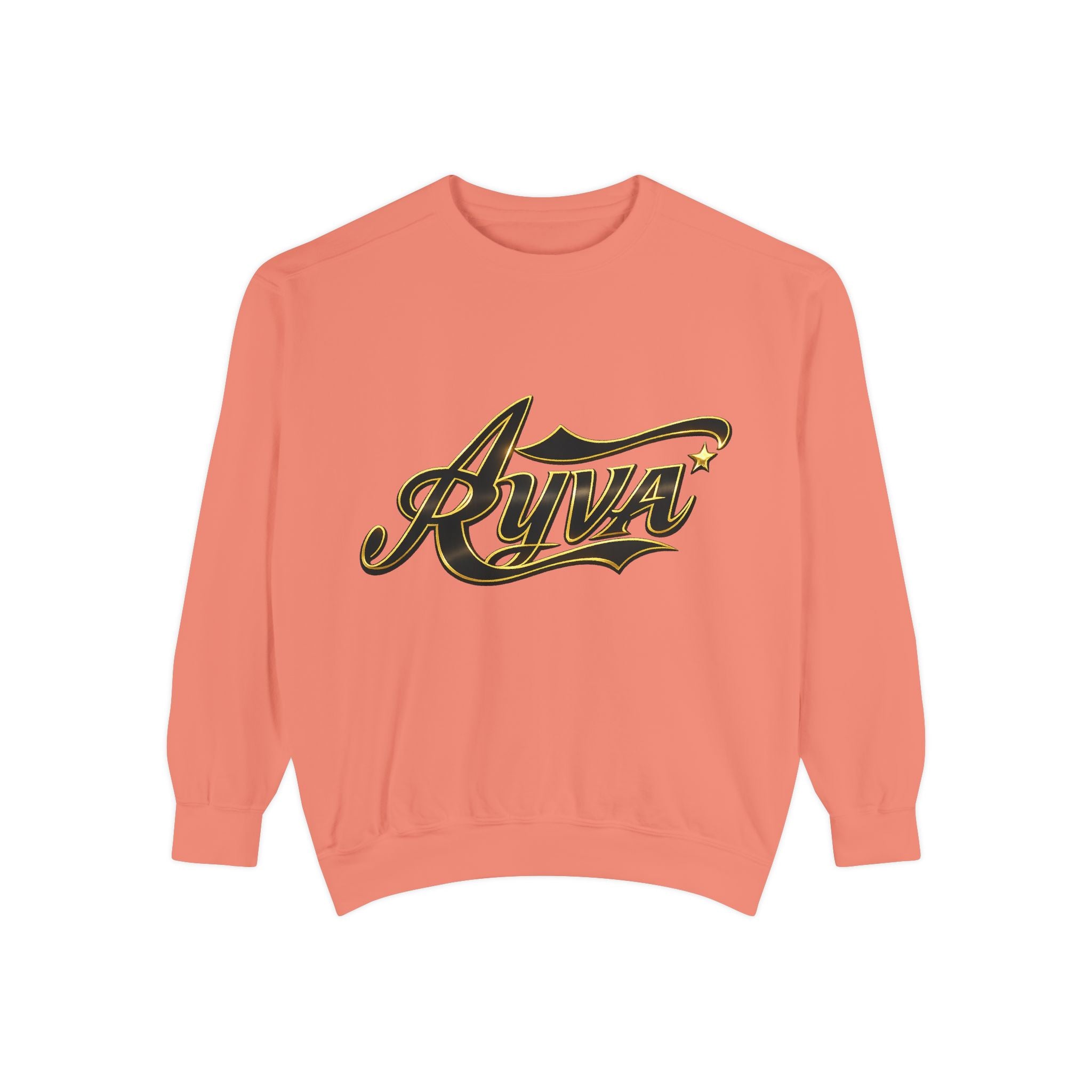 Riva Script Logo Sweatshirt — Vintage Gold Graphic Crewneck