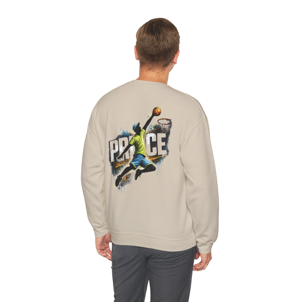 Basketball Dunk Crewneck Sweatshirt — "PROCE" Graphic Back