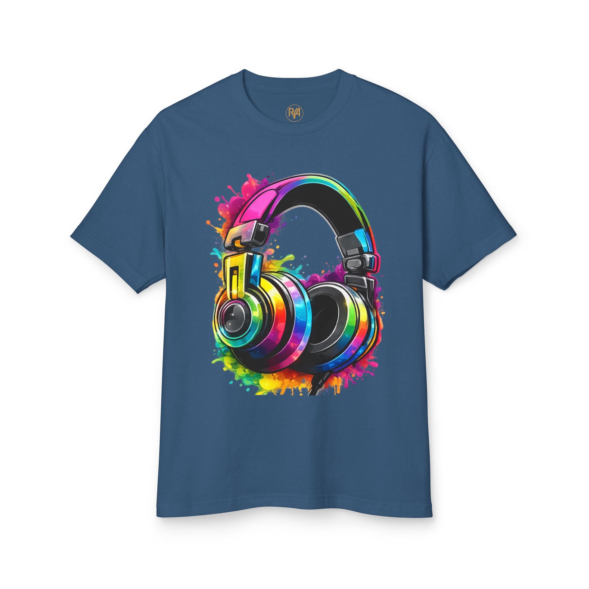 Headphones Graphic Tee — Colorful Splash Music Lover T-Shirt
