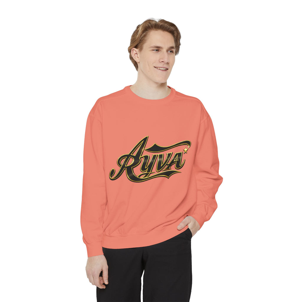 Riva Script Logo Sweatshirt — Vintage Gold Graphic Crewneck