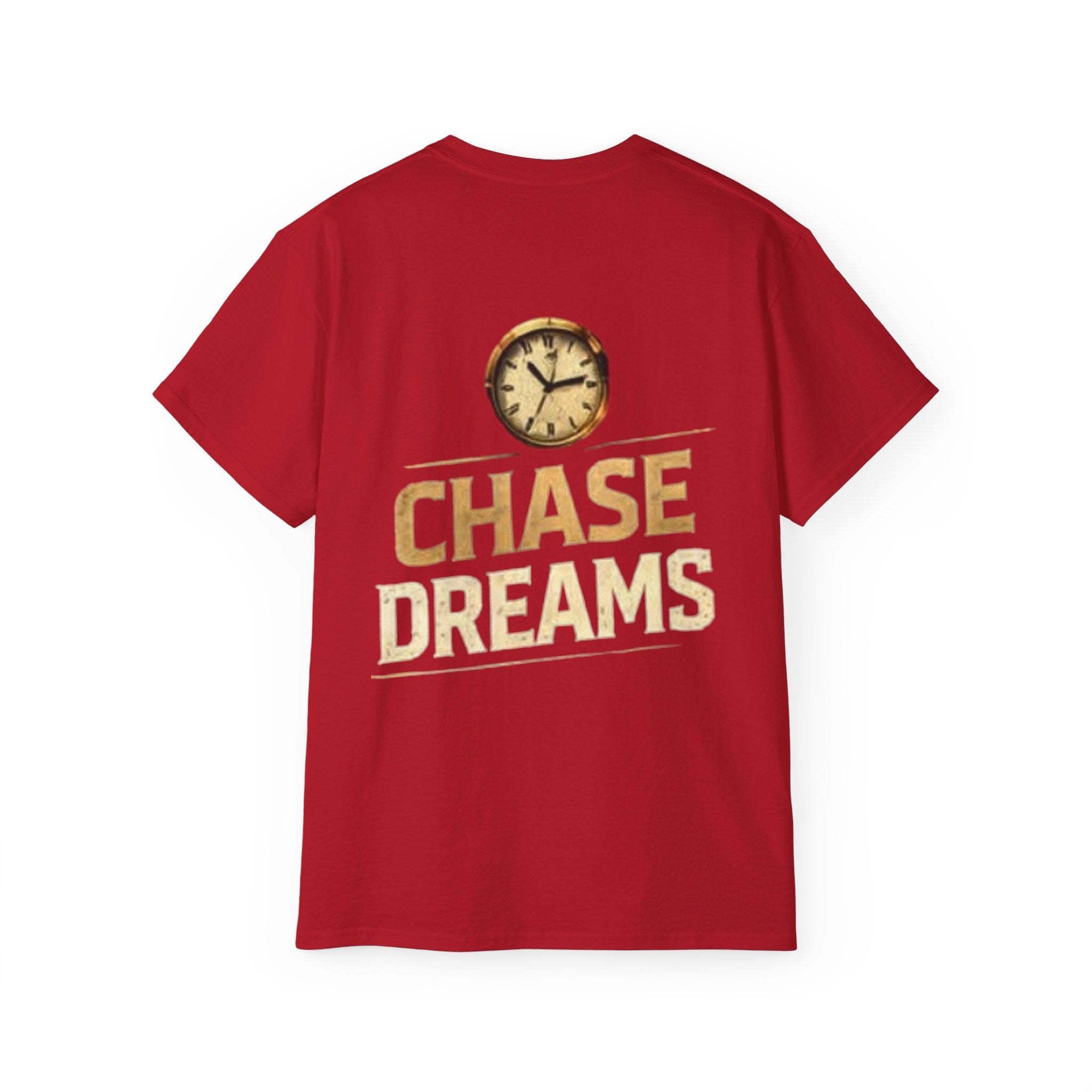 Chase Dreams Tee — Inspirational Clock Graphic Cotton T-Shirt