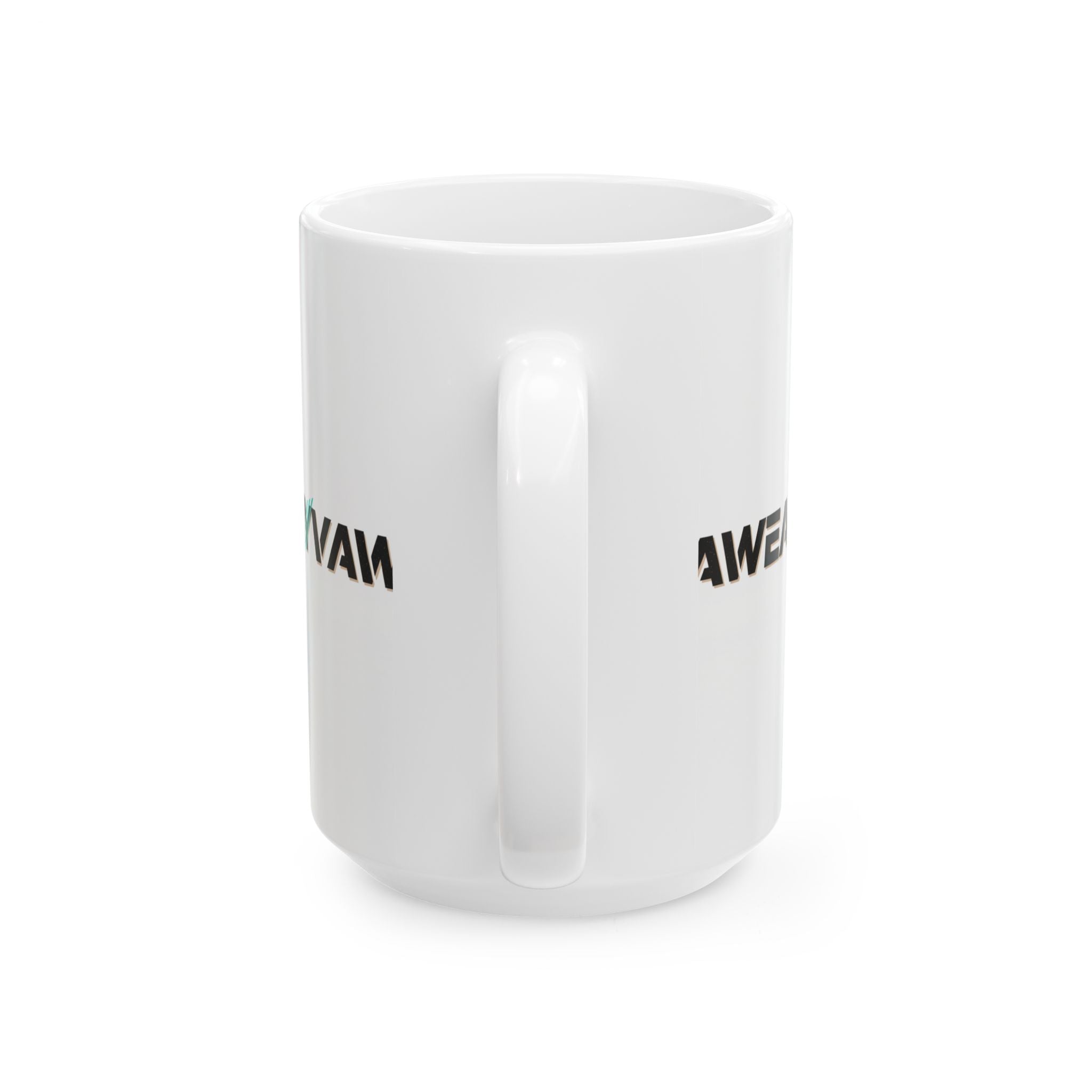 RVVAWEAR Logo Ceramic Mug — Branded Coffee Cup (11oz & 15oz)