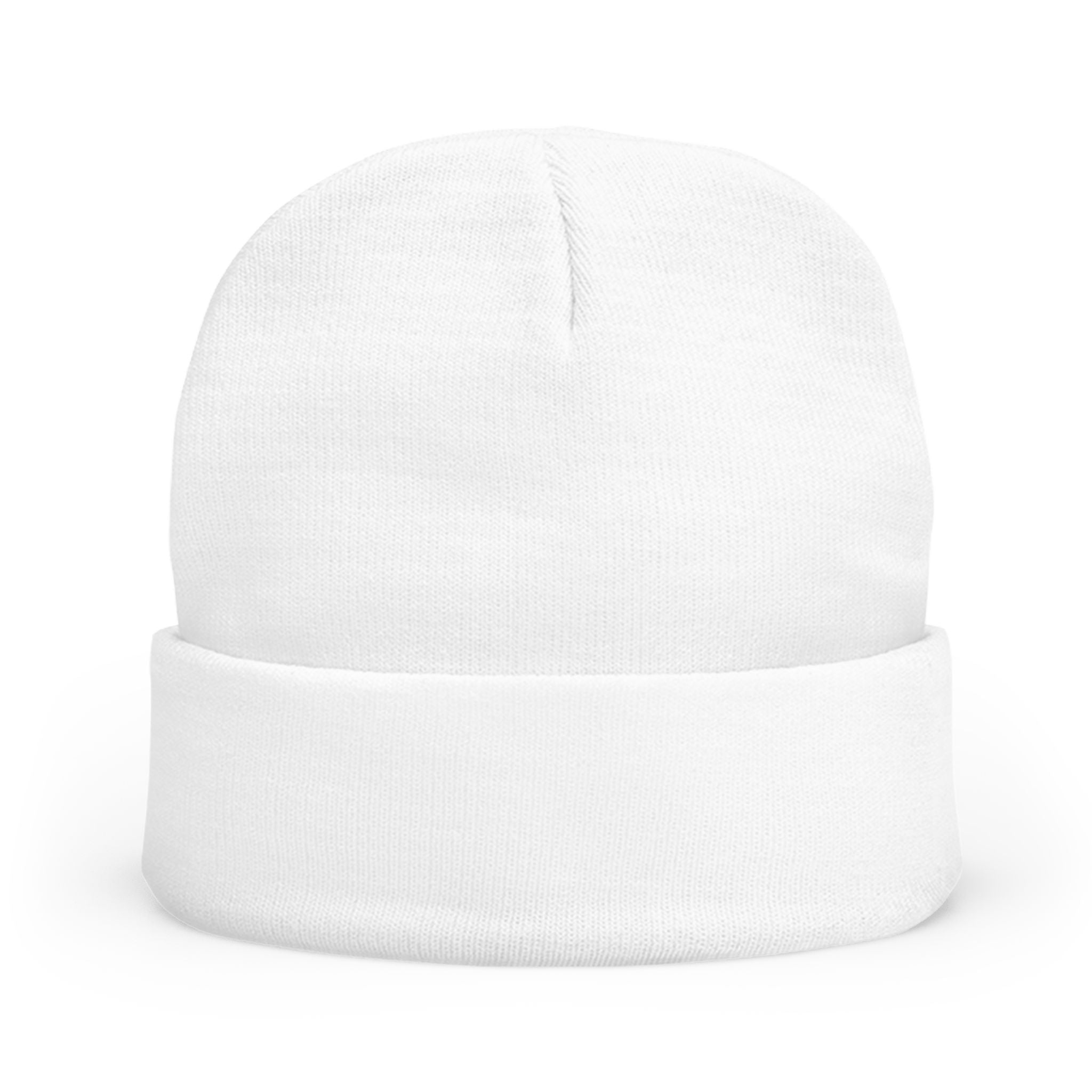 Embroidered Knit Beanie — Minimal 'RYVAWEAR' Cuff Hat