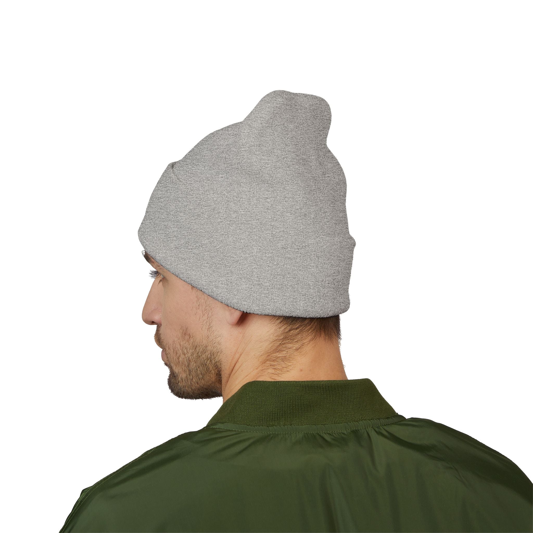 Embroidered Classic Cuffed Beanie — Minimal Logo Knit Hat