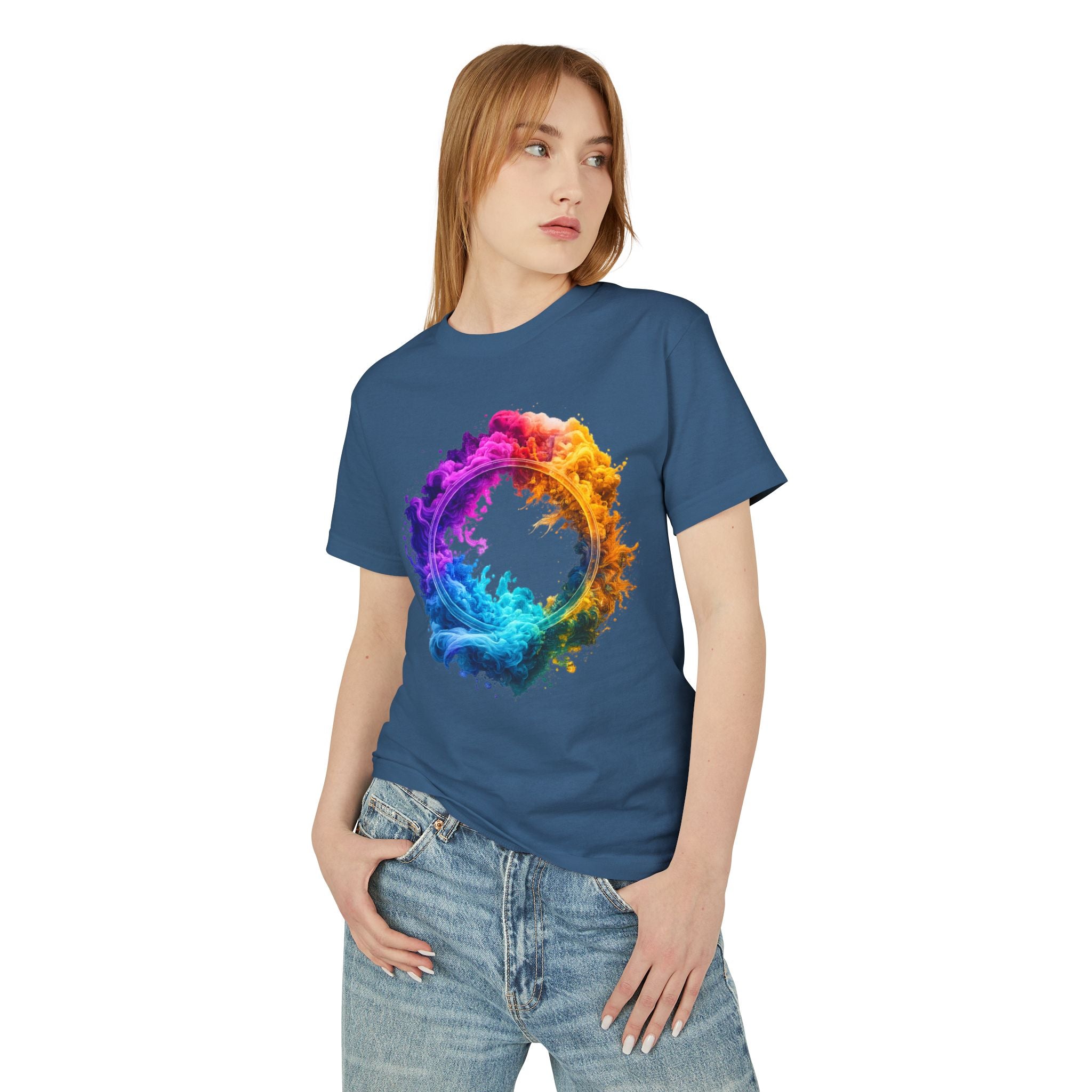 Color Burst Circle Graphic Tee