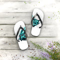 Rider Teal Splash Flip Flops — Graphic Beach Sandals