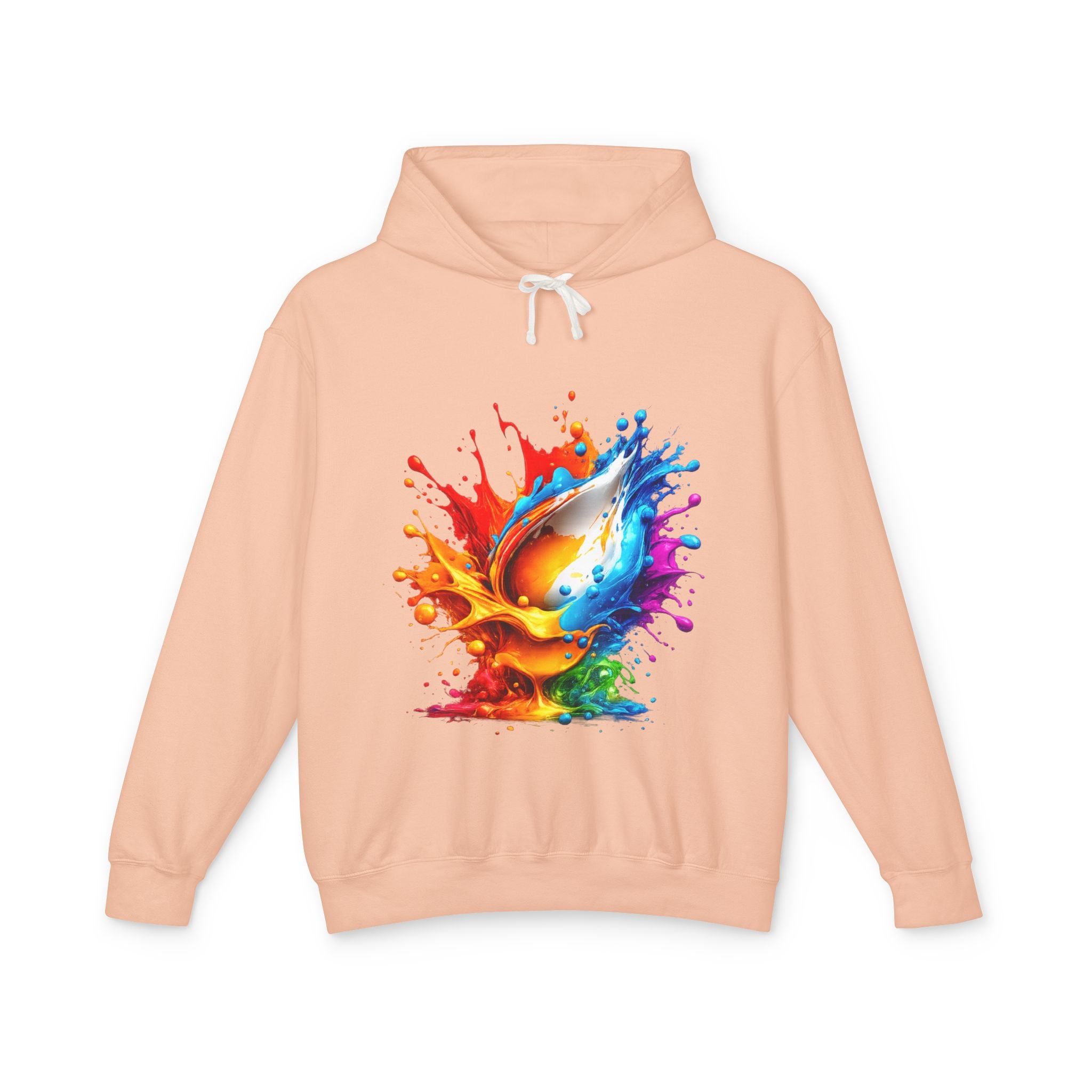 Color Splash Dove Hoodie — Vibrant Watercolor Peace Dove Pullover