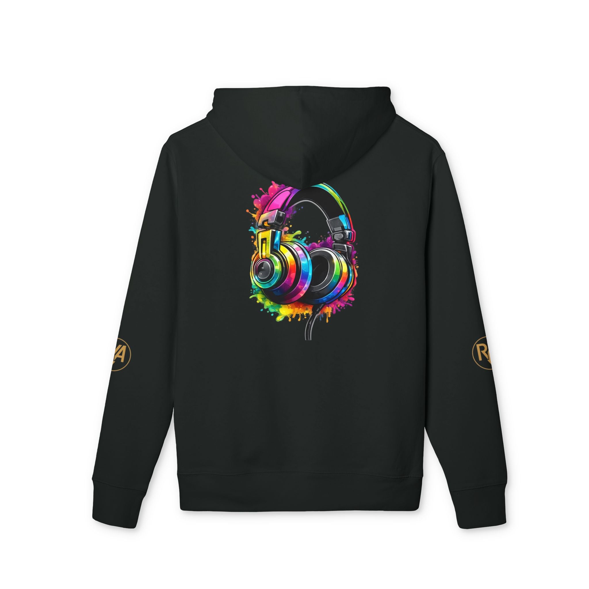 Headphones Paint Splash Hoodie — Colorful Music Lover Pullover