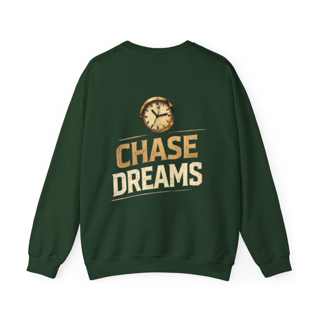 Crewneck Sweatshirt — Chase Dreams Clock Graphic
