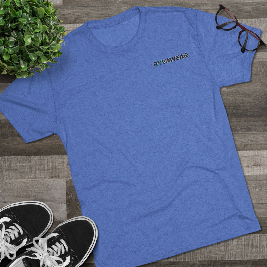 RYVNAWEAR Minimal Logo Tee — Lightweight Tri-Blend Crew Shirt