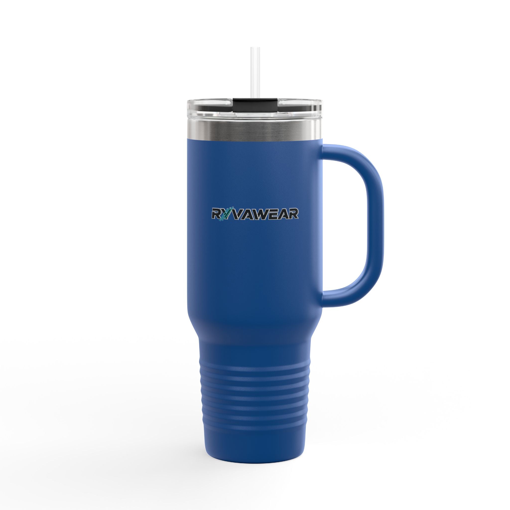 40oz Insulated Travel Mug – Large Vacuum Tumbler with Handle & Straw, Keeps Drinks Hot or Cold