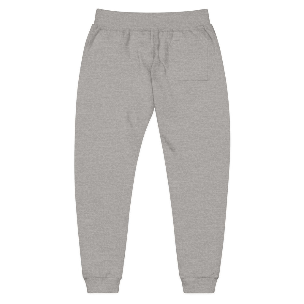 Embroidered Cozy Fleece Sweatpants — Coral Joggers with Pocket Patch