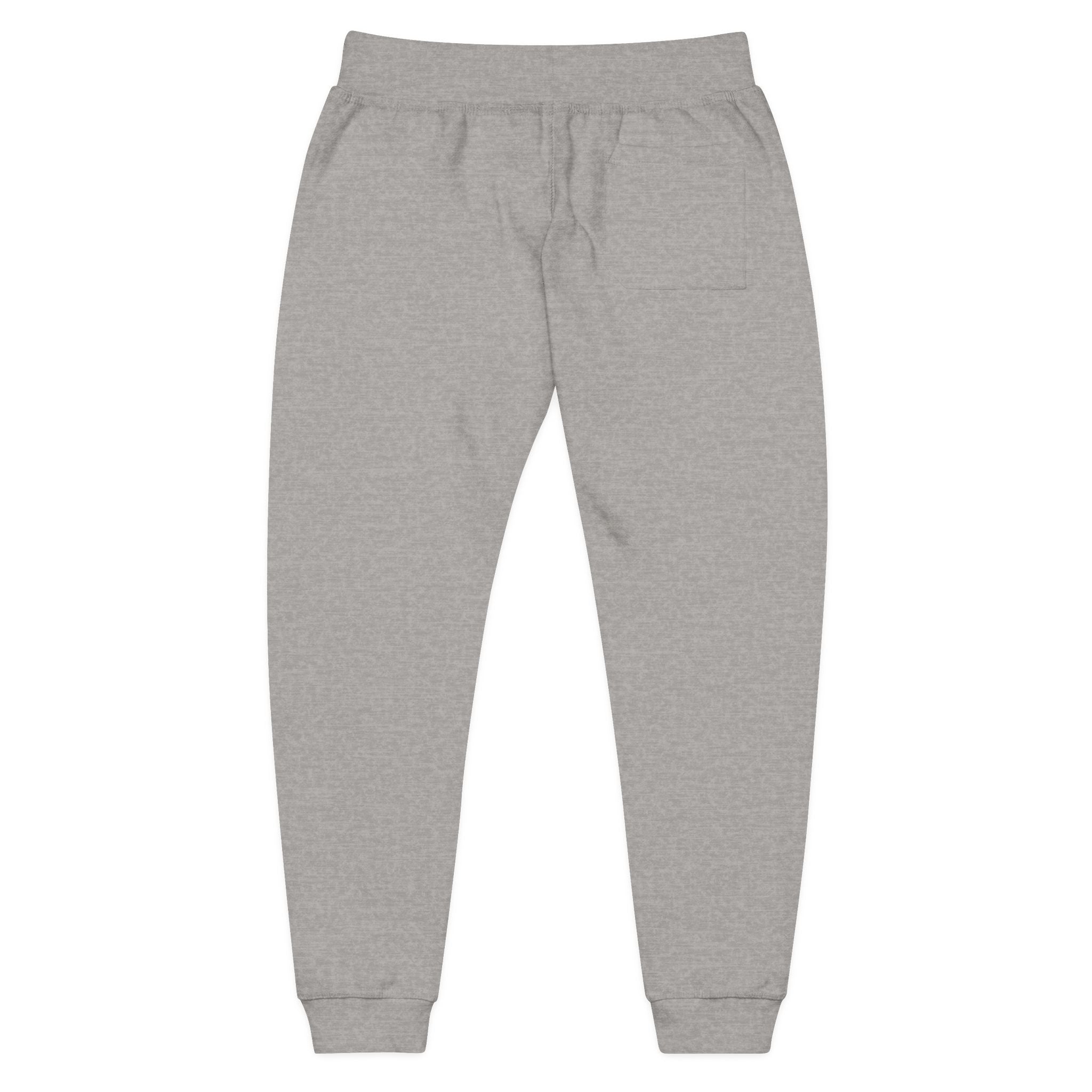 Embroidered Cozy Fleece Sweatpants — Coral Joggers with Pocket Patch