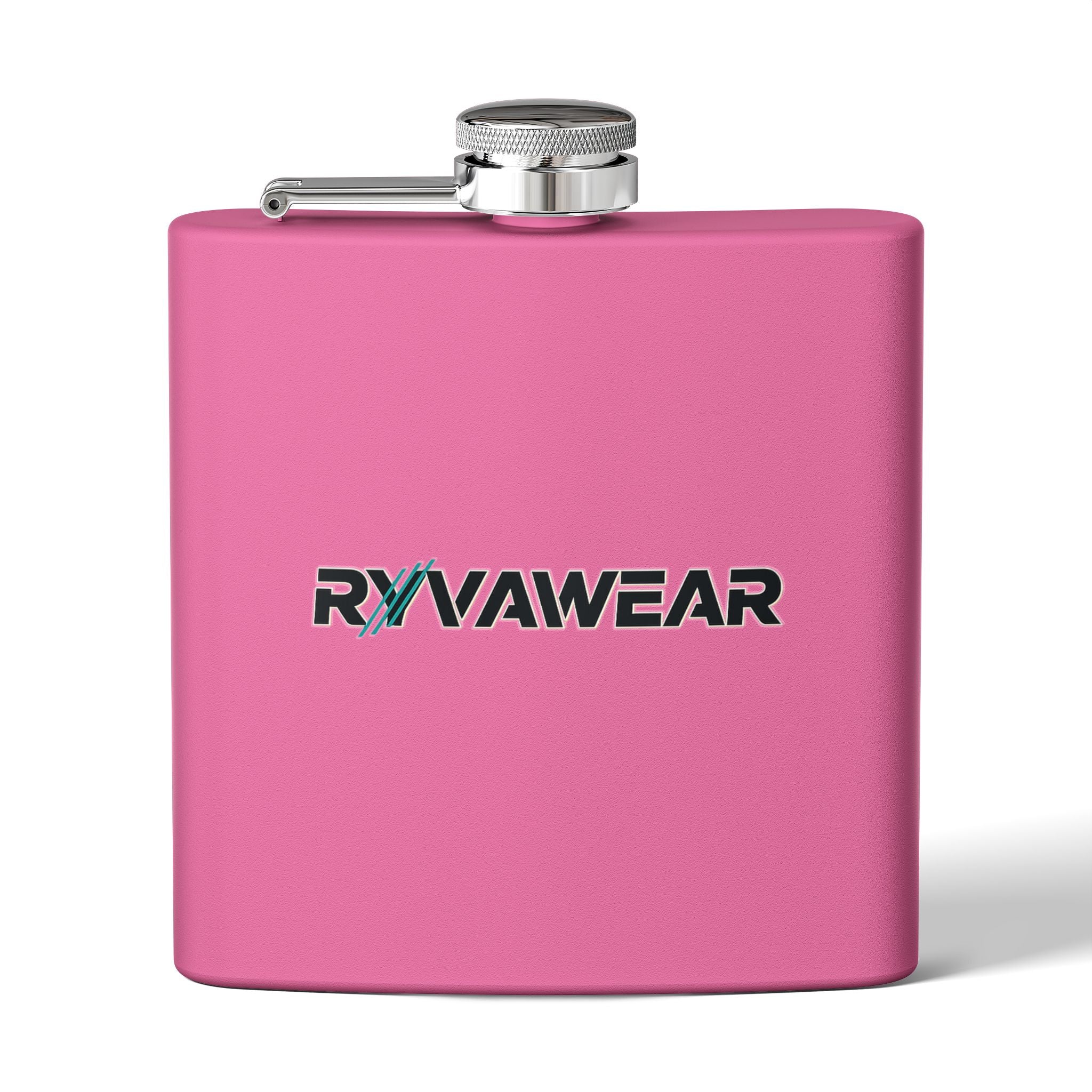 Stainless Steel Flask — 6oz Branded RYVAWEAR Pocket Hip Flask