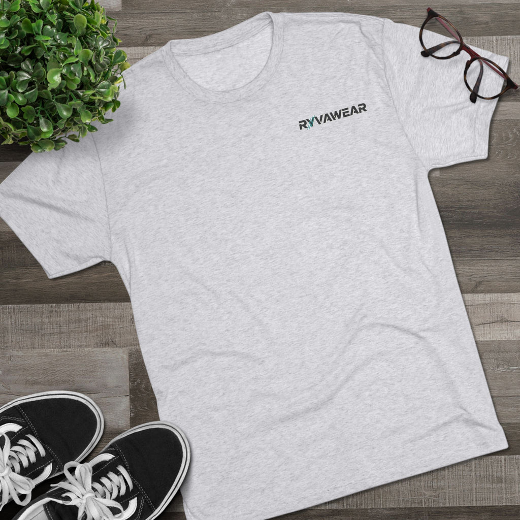 RYVNAWEAR Minimal Logo Tee — Lightweight Tri-Blend Crew Shirt