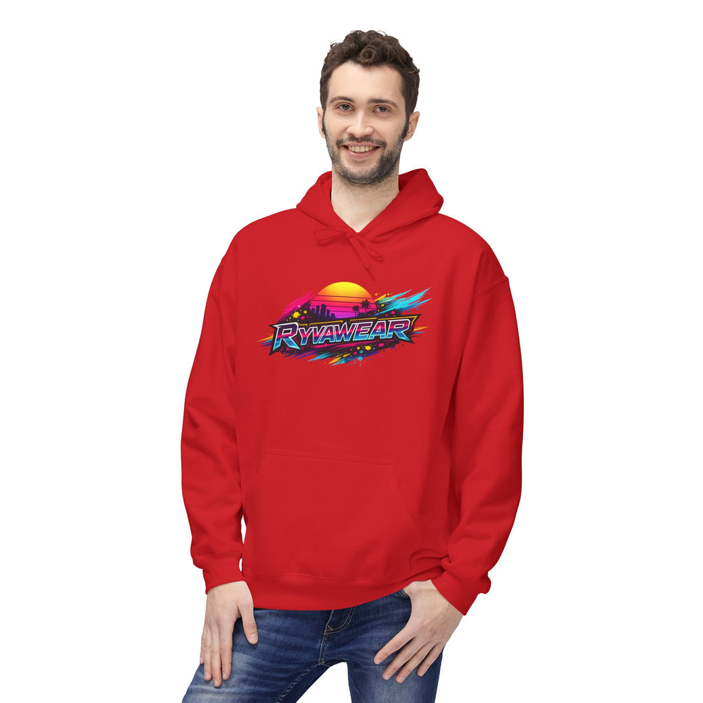 Retro Sunset 'Power Core' Hoodie — 80s Vaporwave Graphic Sweatshirt