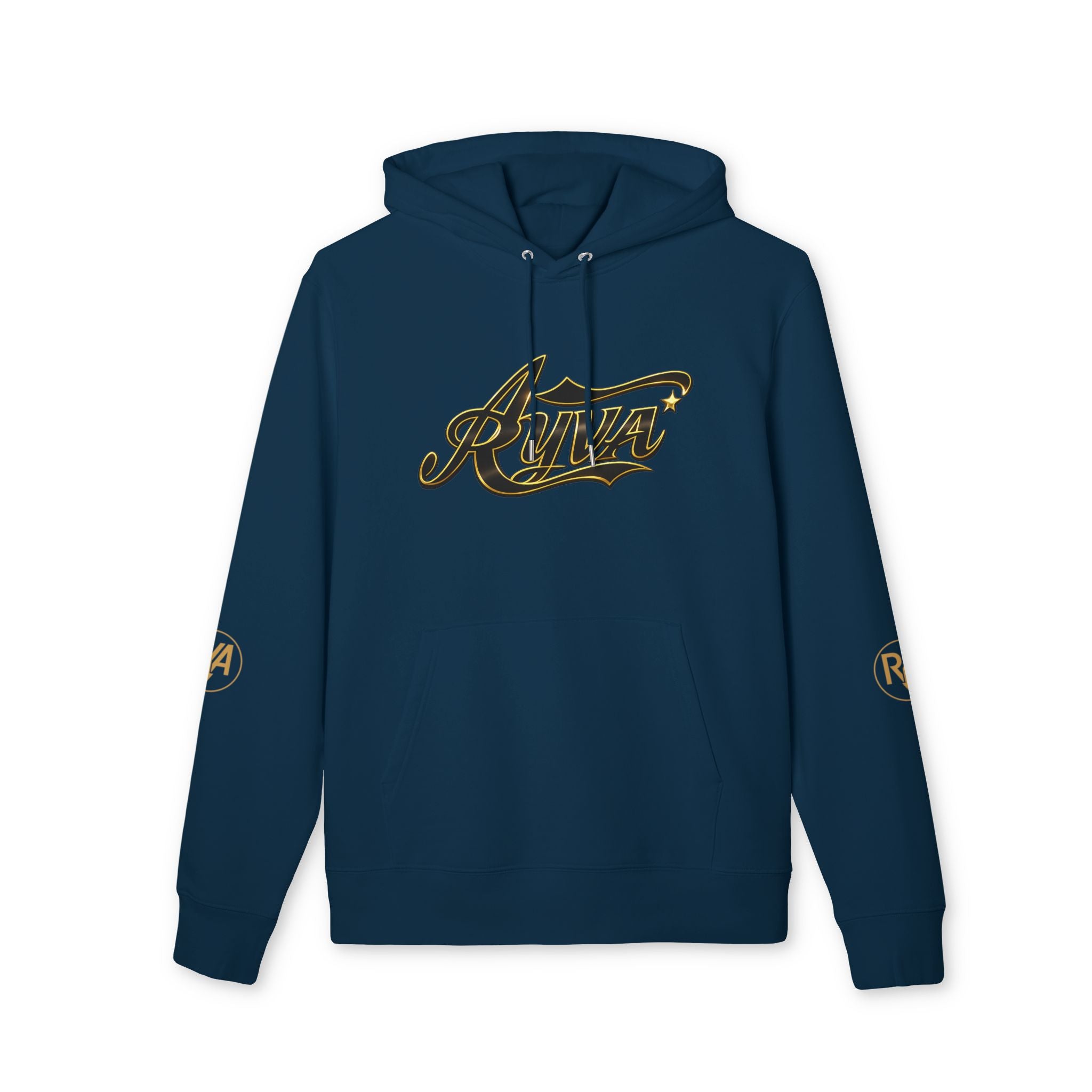Riva Script Hoodie — White Logo Pullover