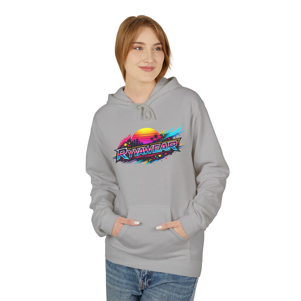 Retro Sunset 'Power Core' Hoodie — 80s Vaporwave Graphic Sweatshirt