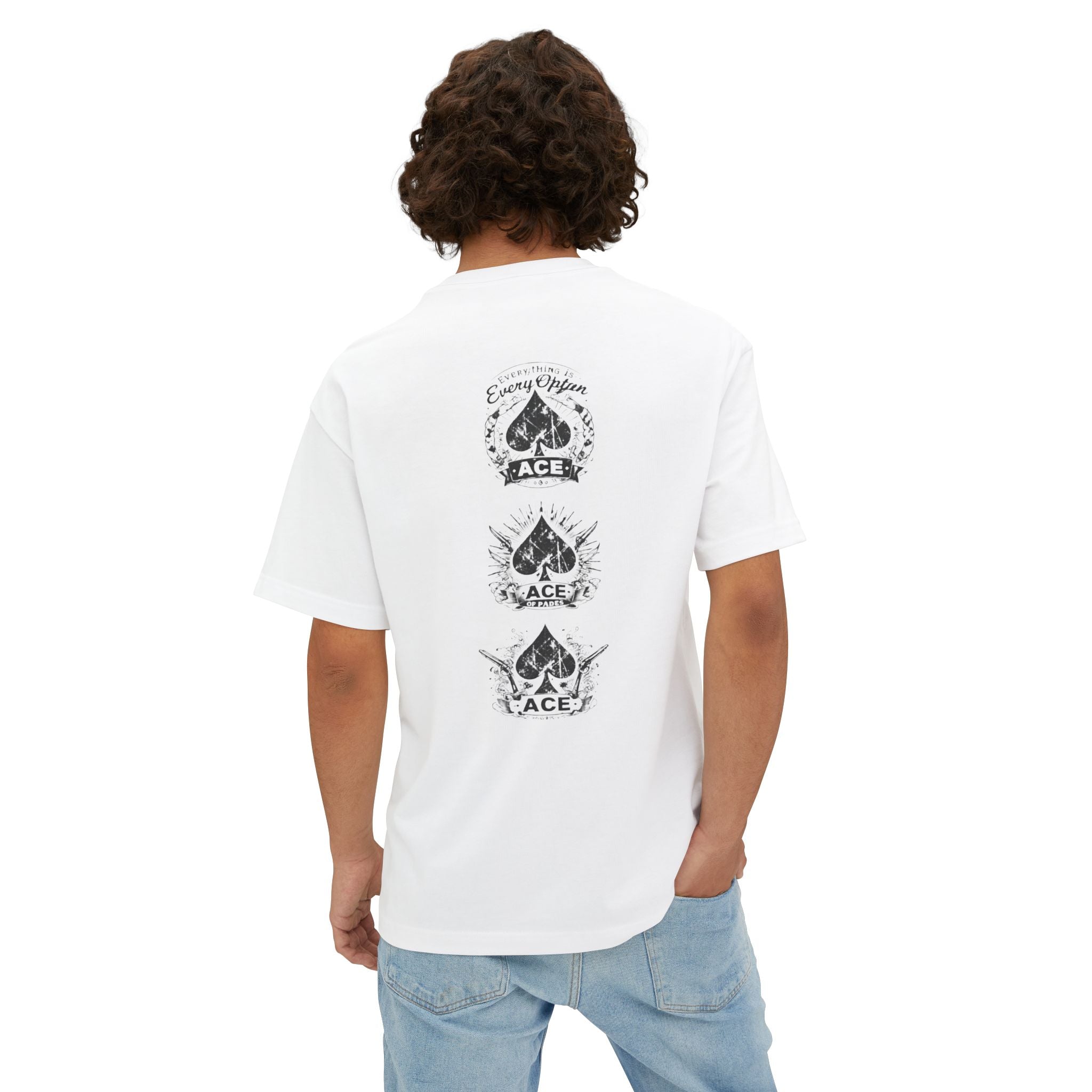 Ace Card Graphic Tee — Vintage Triple Spade Back Print