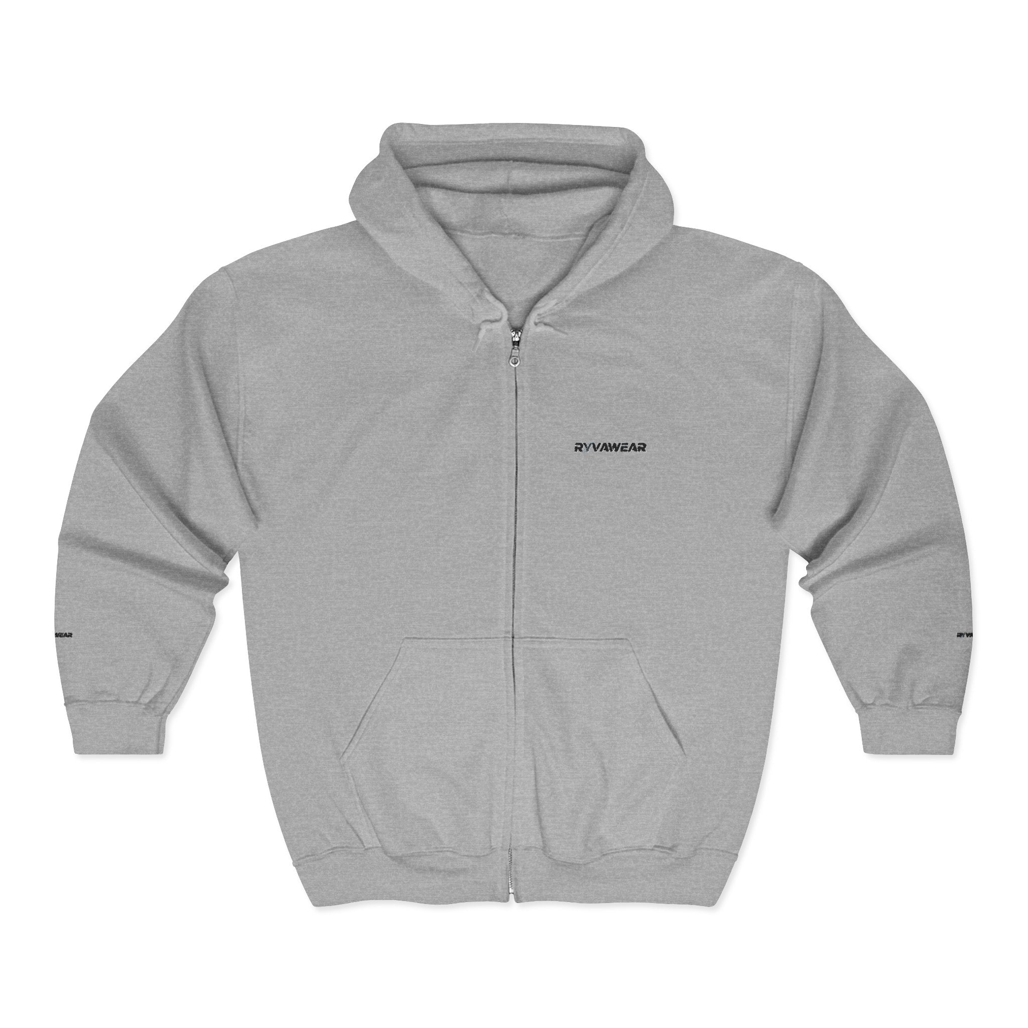 RYVAWEAR Zip Hoodie — Minimal Logo Full-Zip Hooded Sweatshirt