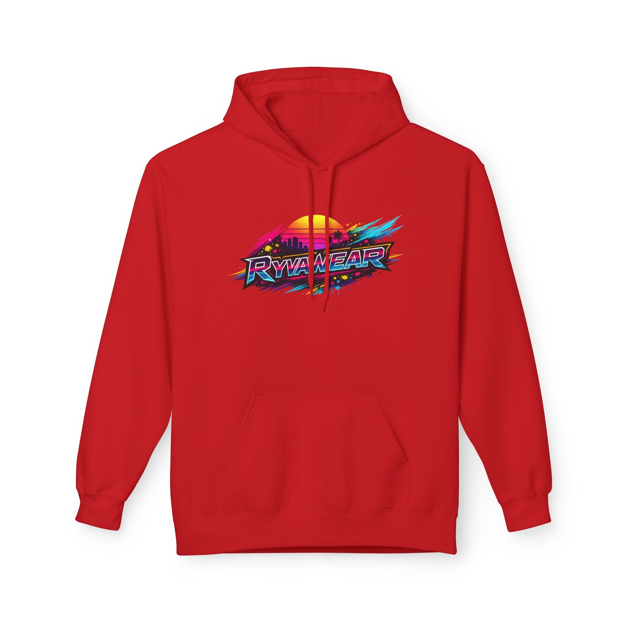 Retro Sunset 'Power Core' Hoodie — 80s Vaporwave Graphic Sweatshirt
