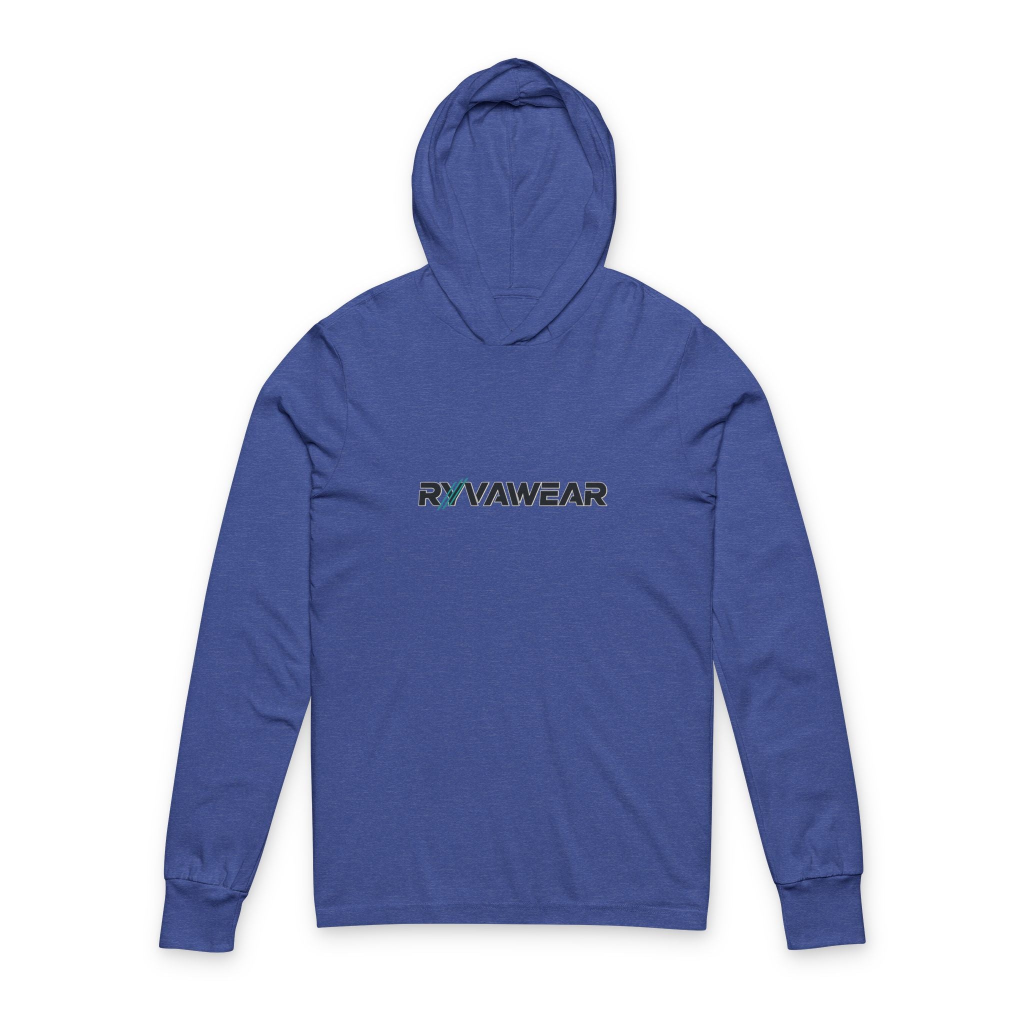 RVVAWEAR Hooded Long Sleeve Tee — Minimal Logo Lightweight Hoodie Tee