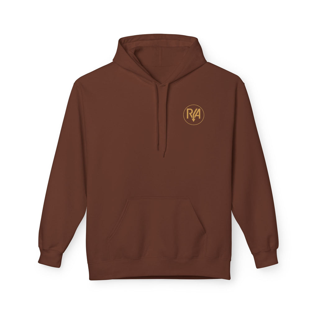 Minimal Monogram Hoodie — Gold R/A Chest Logo