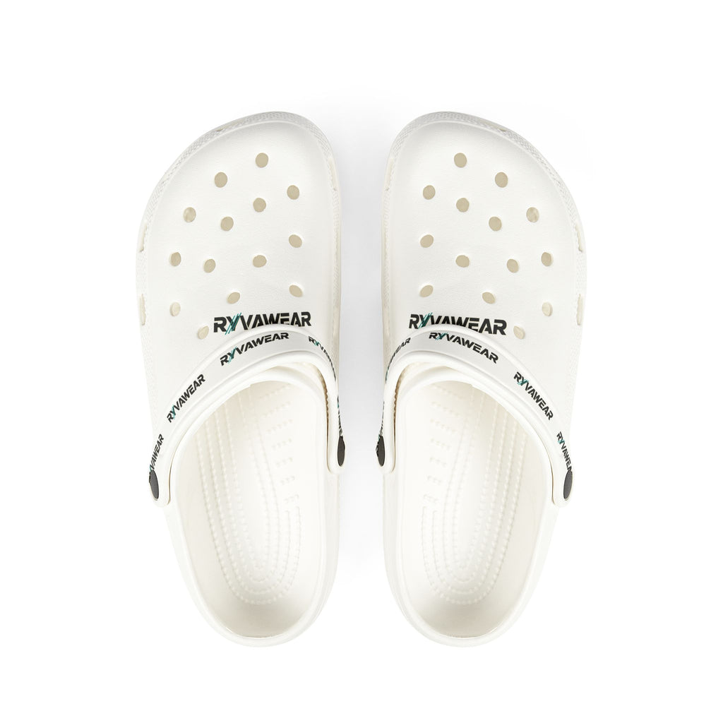White EVA Foam Clogs — Lightweight Waterproof Foam Rubber Shoes