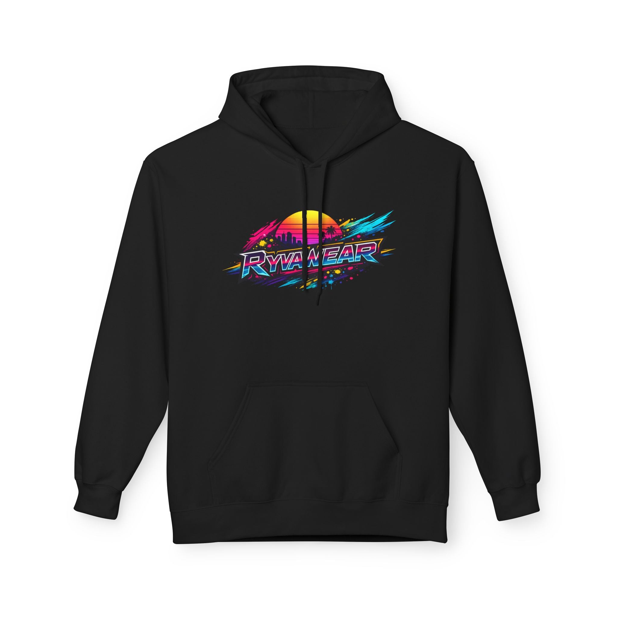 Retro Sunset 'Power Core' Hoodie — 80s Vaporwave Graphic Sweatshirt