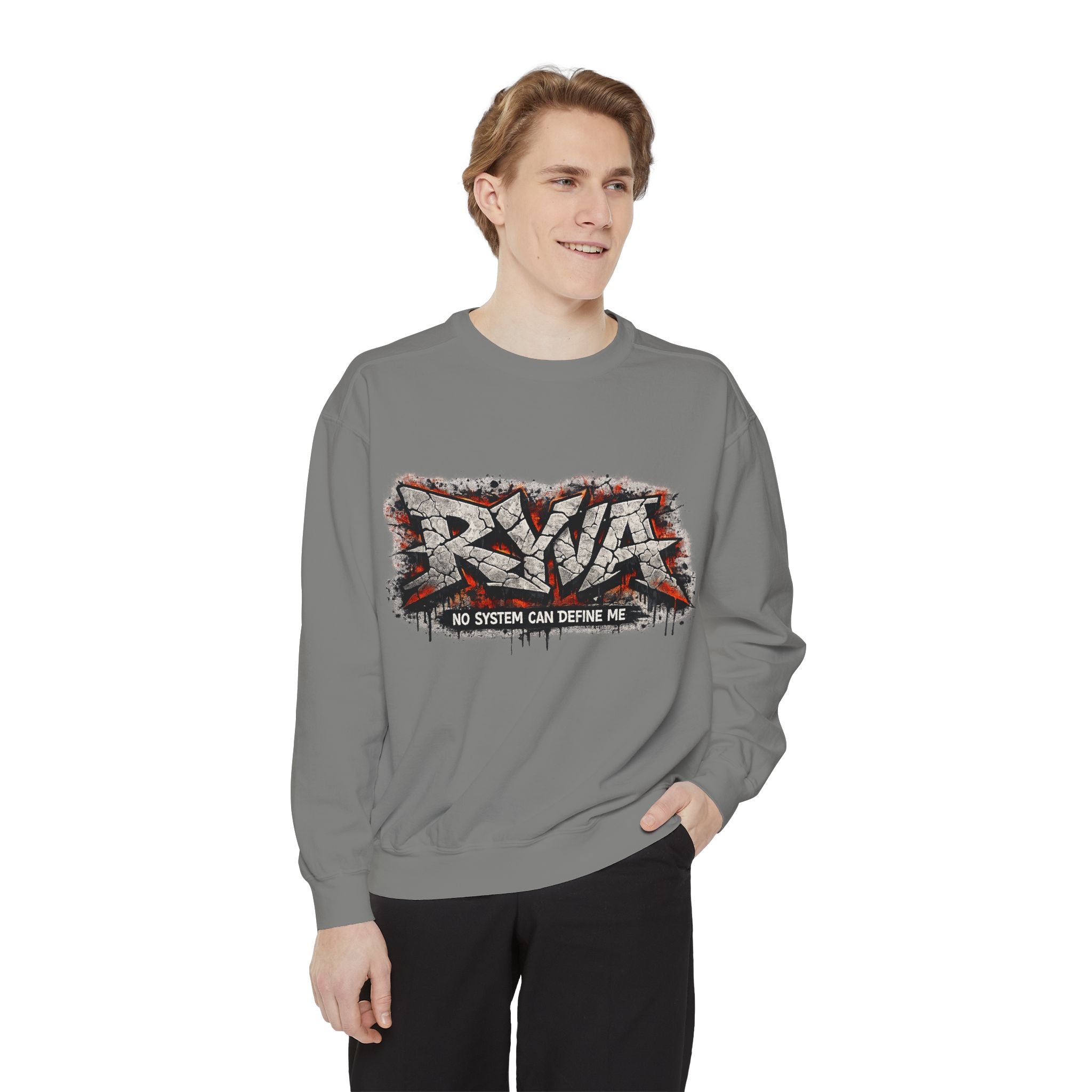 RVA Graffiti Sweatshirt — "No System Can Define Me" Urban Crewneck