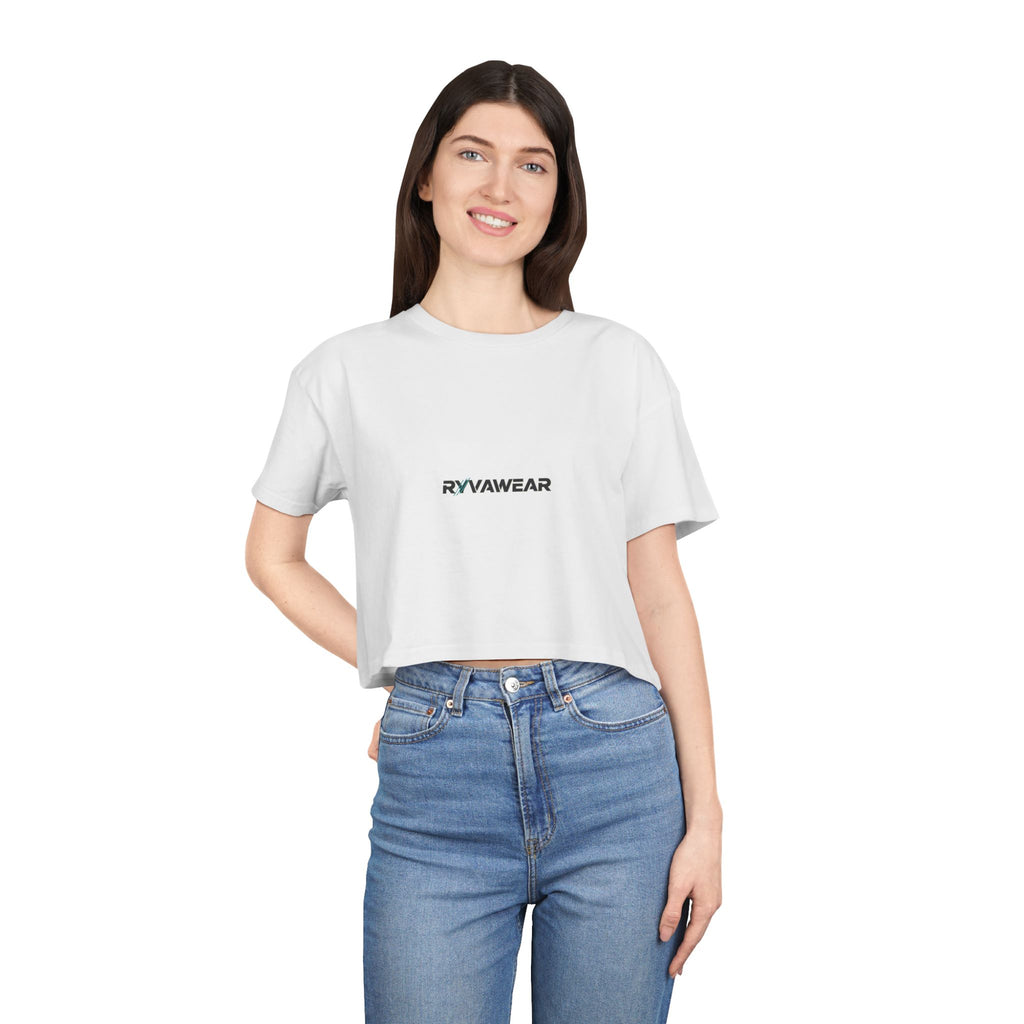 Women's Crop Tee – Minimal 'RYYAWEAR' Logo Crop Top