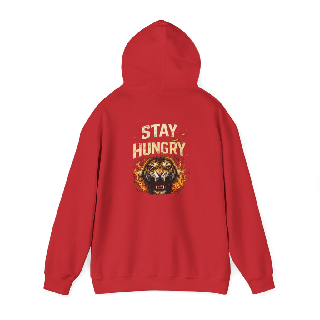 Lion "Stay Hungry" Hoodie – Motivational Graphic Pullover