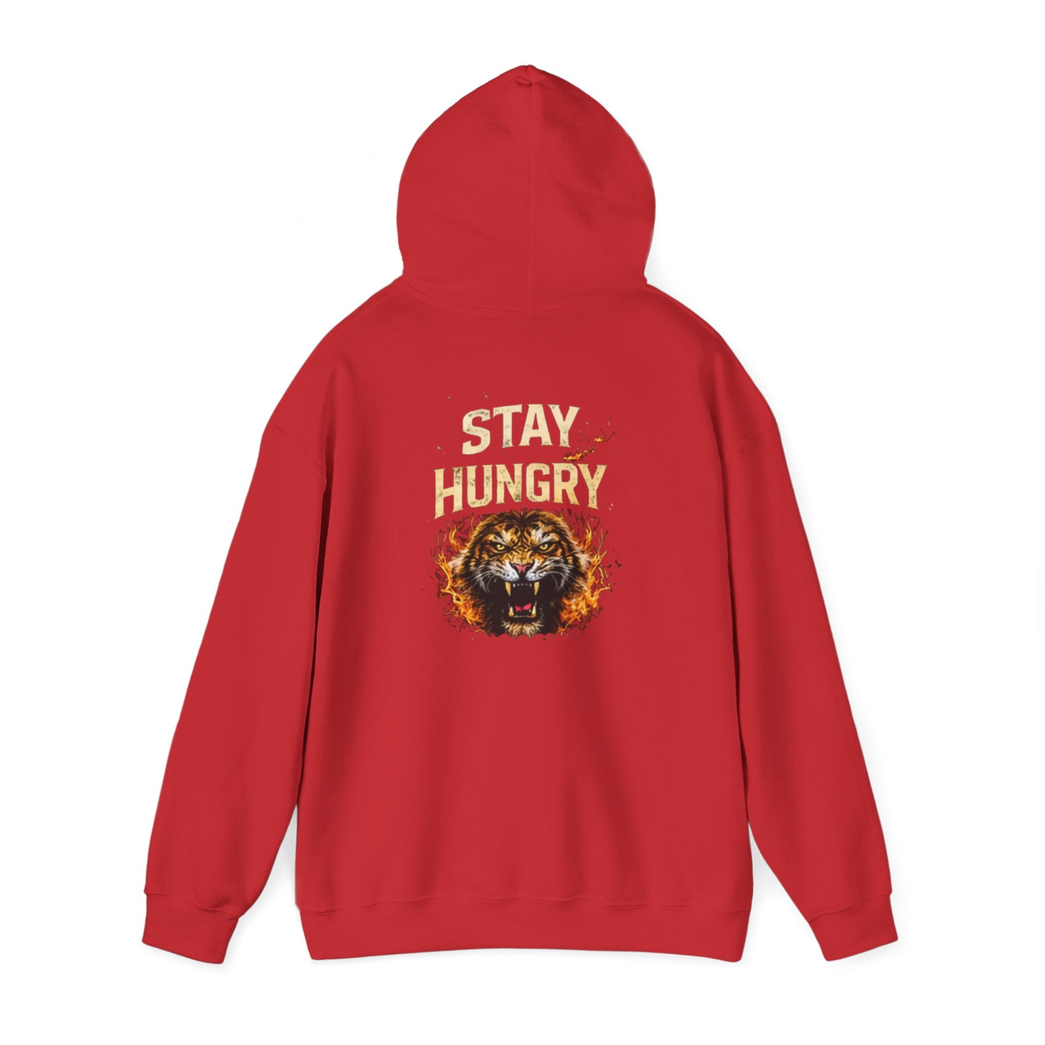 Lion "Stay Hungry" Hoodie – Motivational Graphic Pullover
