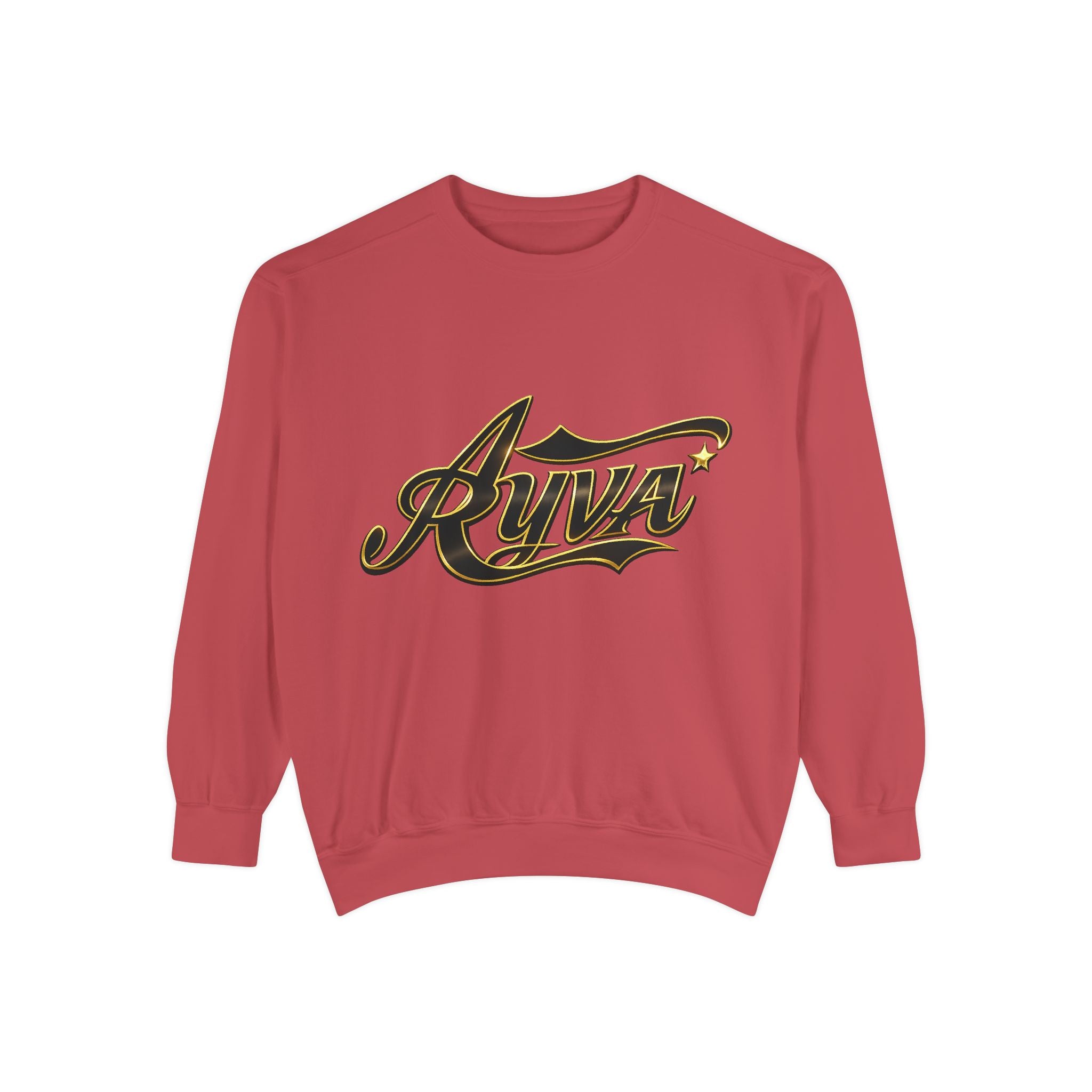 Riva Script Logo Sweatshirt — Vintage Gold Graphic Crewneck