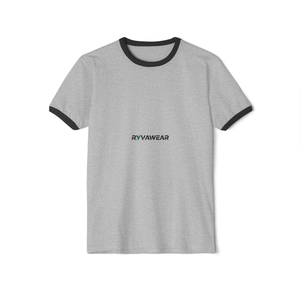 Ringer T-Shirt — Minimal 'RYV AWEAR' Logo Vintage Style Tee