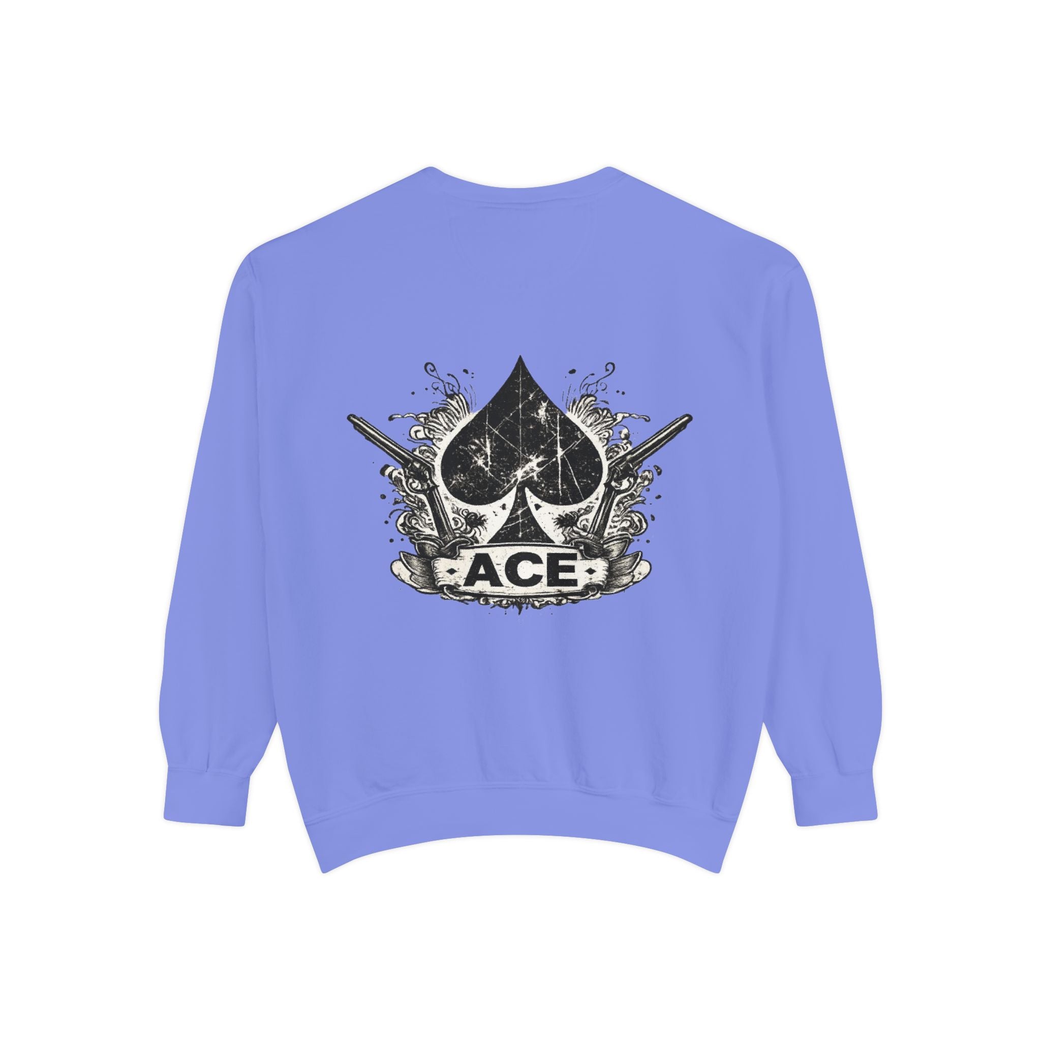 Ace Spade Sweatshirt — Vintage Distressed Card Graphic Crewneck