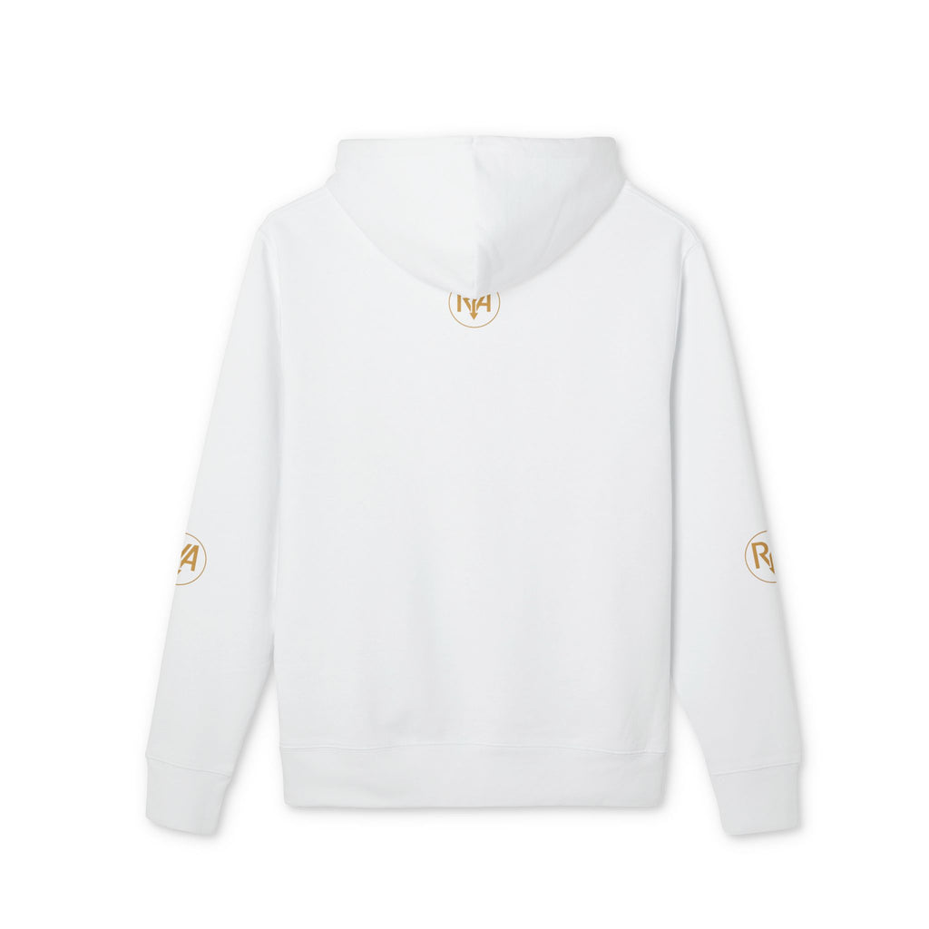 Riva Script Hoodie — White Logo Pullover